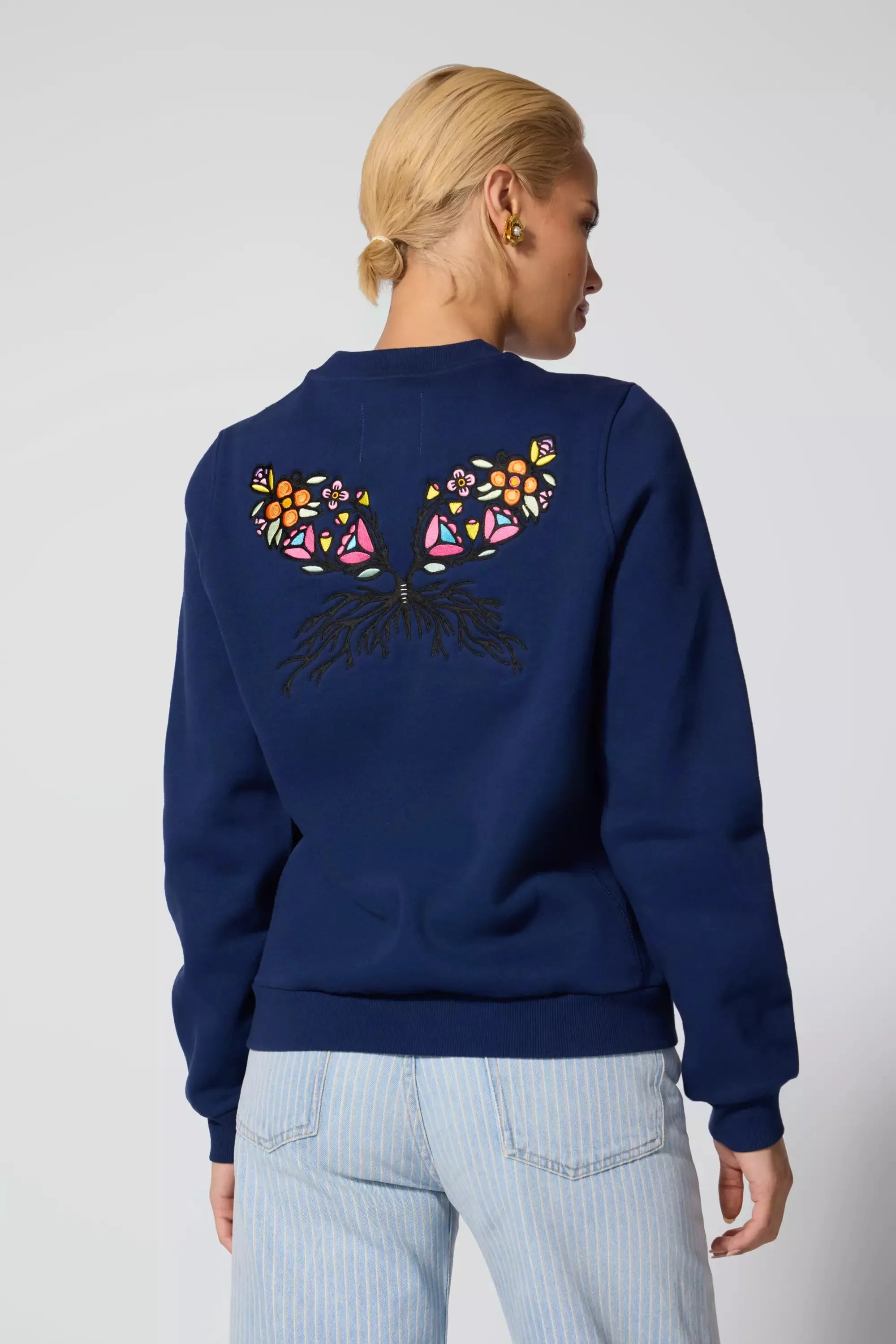 Comfort Fleece Embroidered Sweatshirt - Navy sold by MPG product image thumbnail 4