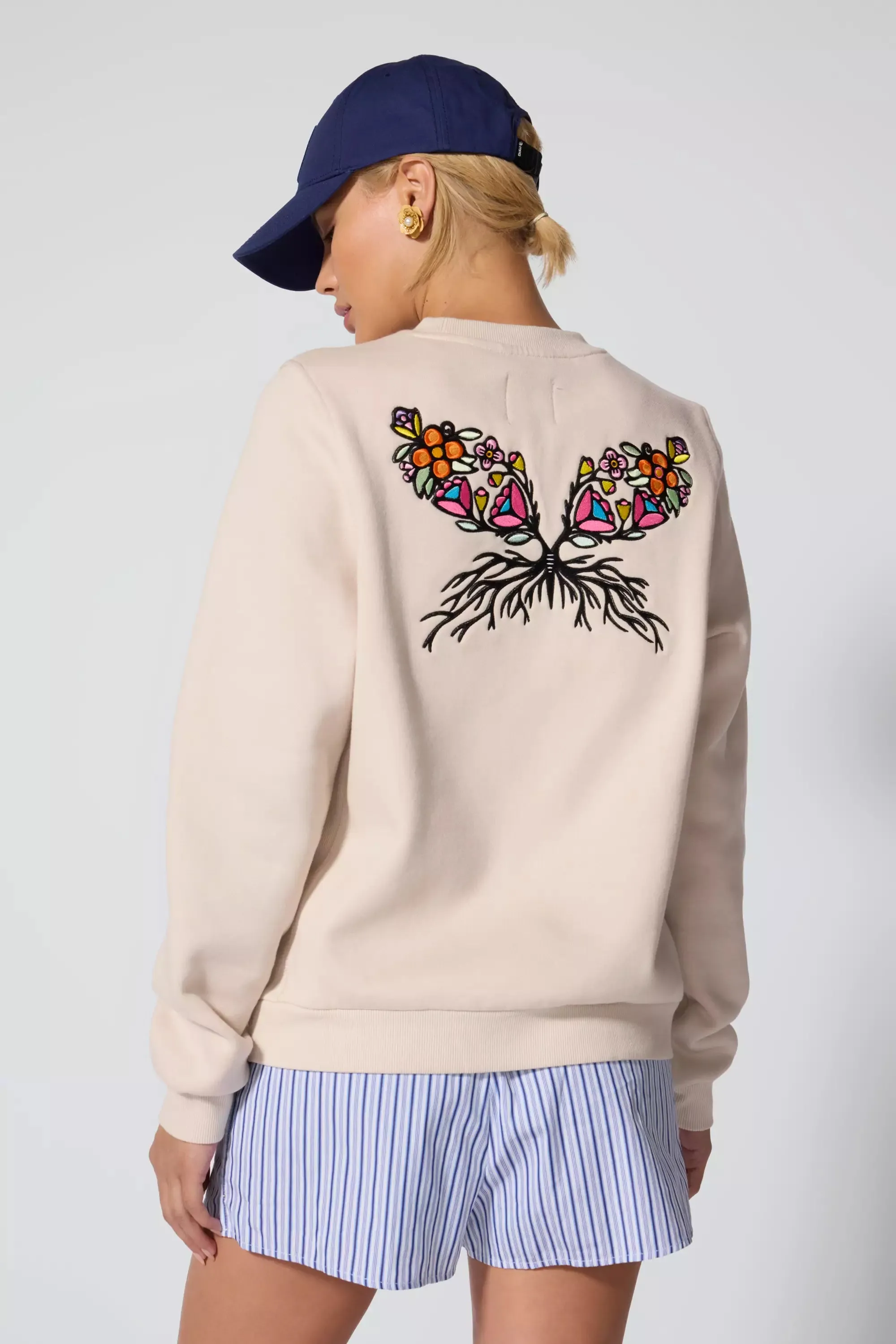 Comfort Fleece Embroidered Sweatshirt - Stone sold by MPG product image thumbnail 3