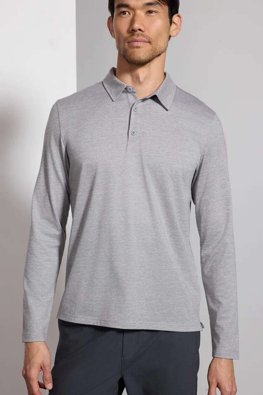 Triumph Long Sleeve Polo - Htr Concrete sold by MPG