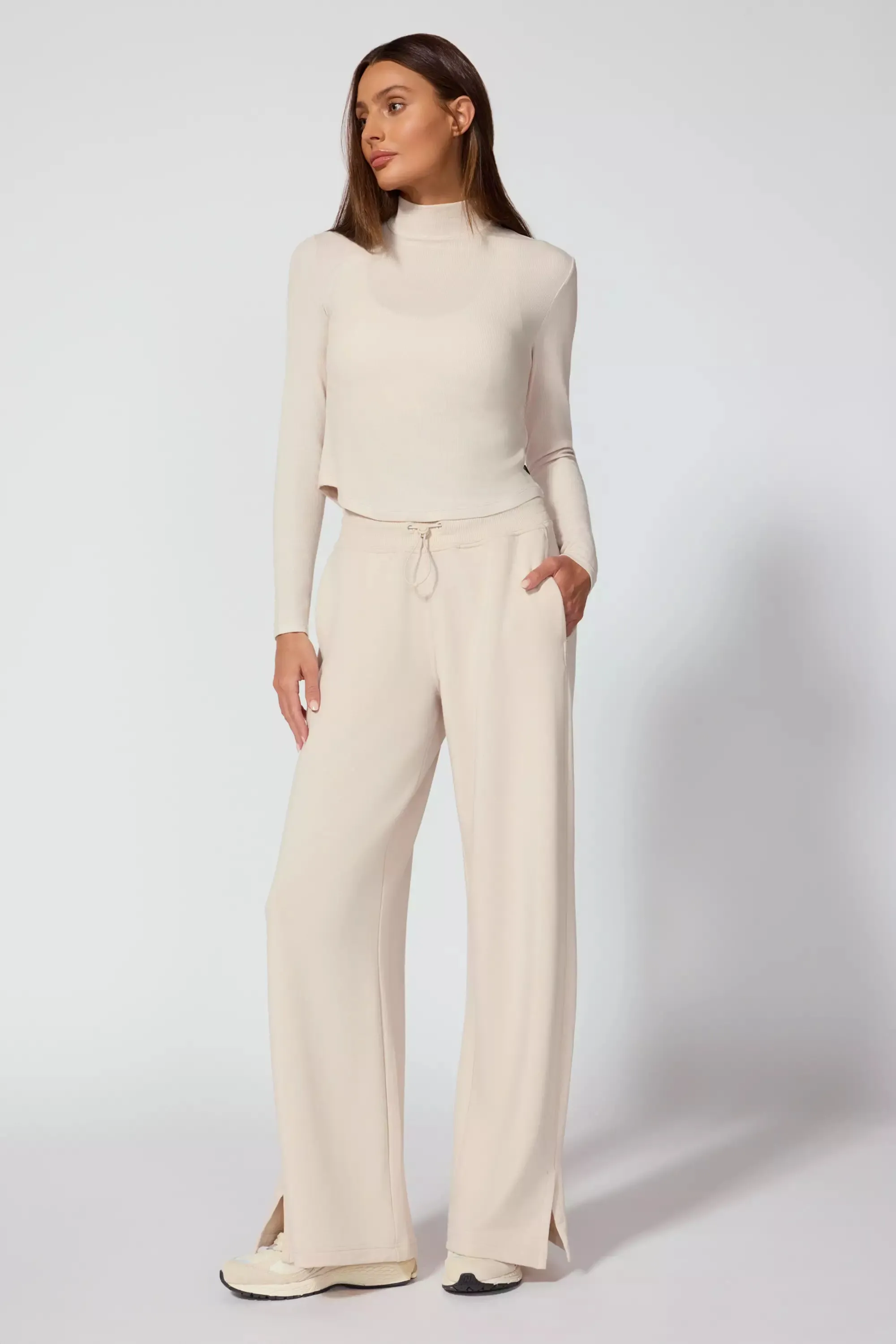 Serenity Wide Leg Pant - Stone sold by MPG