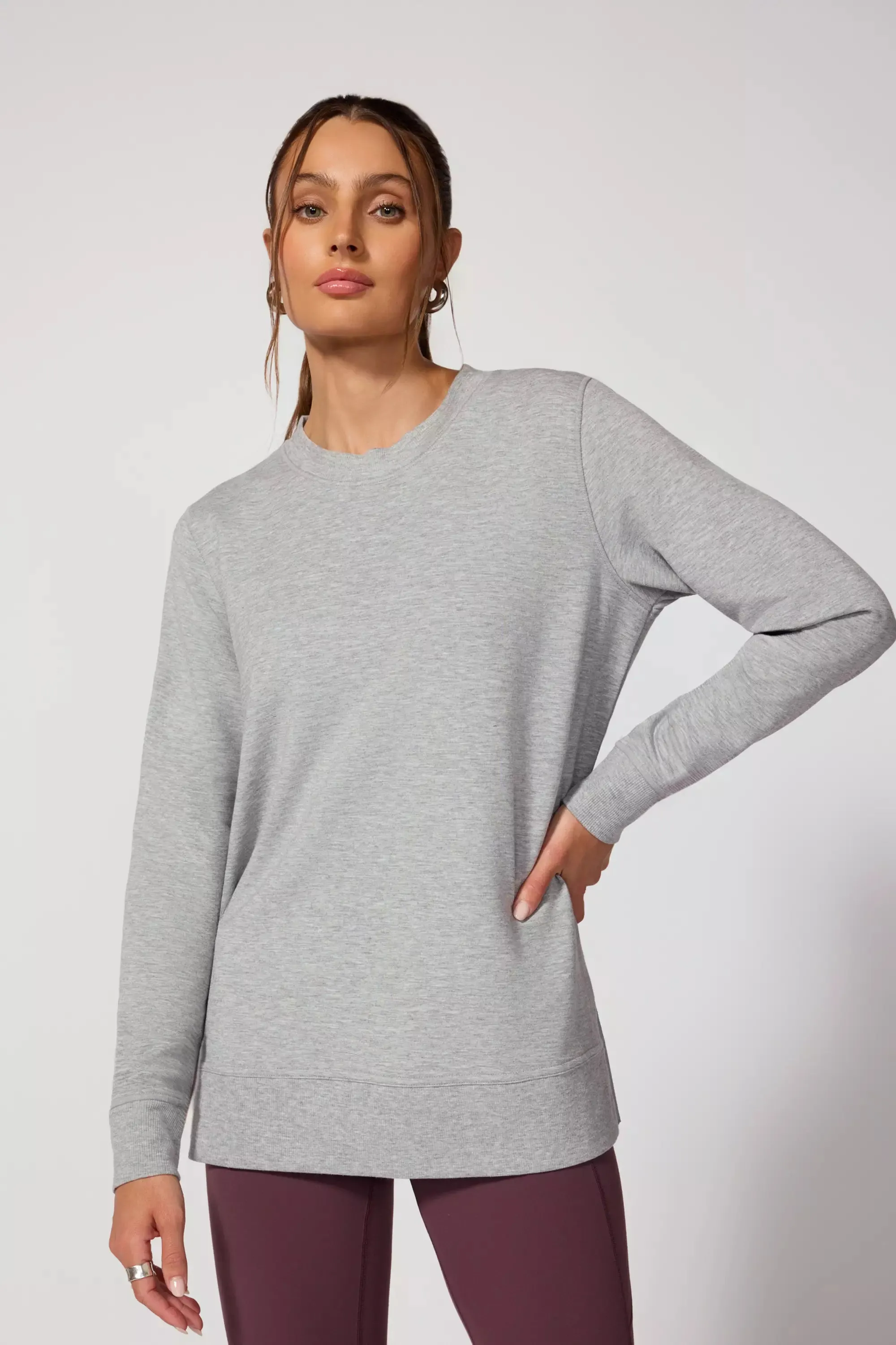 Modal Fleece Relaxed Pullover - Htr Concrete sold by MPG product image thumbnail 4