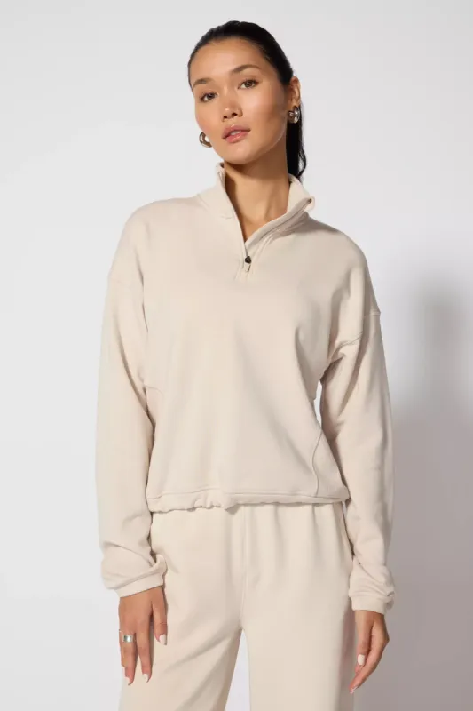 Serenity 1/4 Zip - Stone sold by MPG