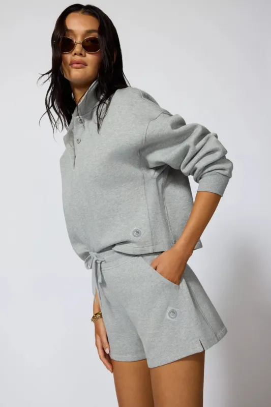 Comfort Fleece Polo - Htr Concrete sold by MPG