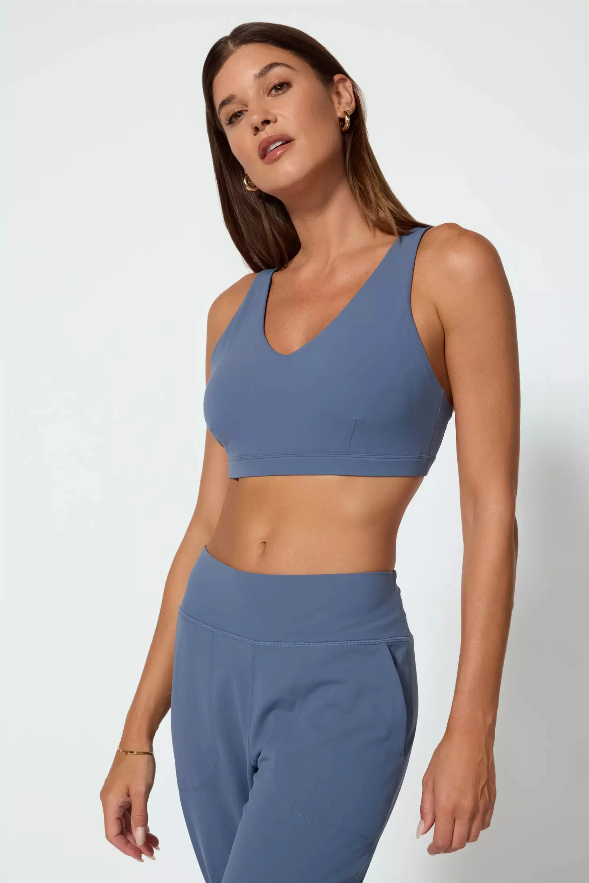 Vital Strappy Back Bra - Petrol Blue sold by MPG