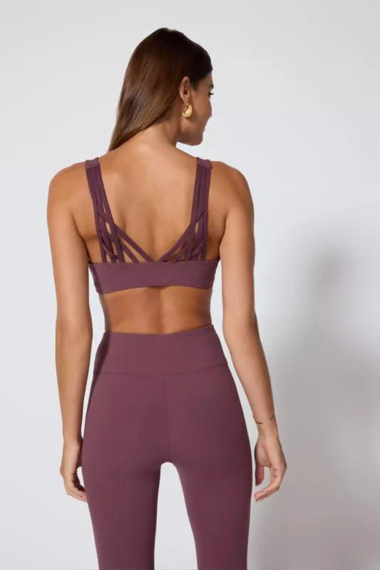 Vital Strappy Back Bra - Huckleberry sold by MPG