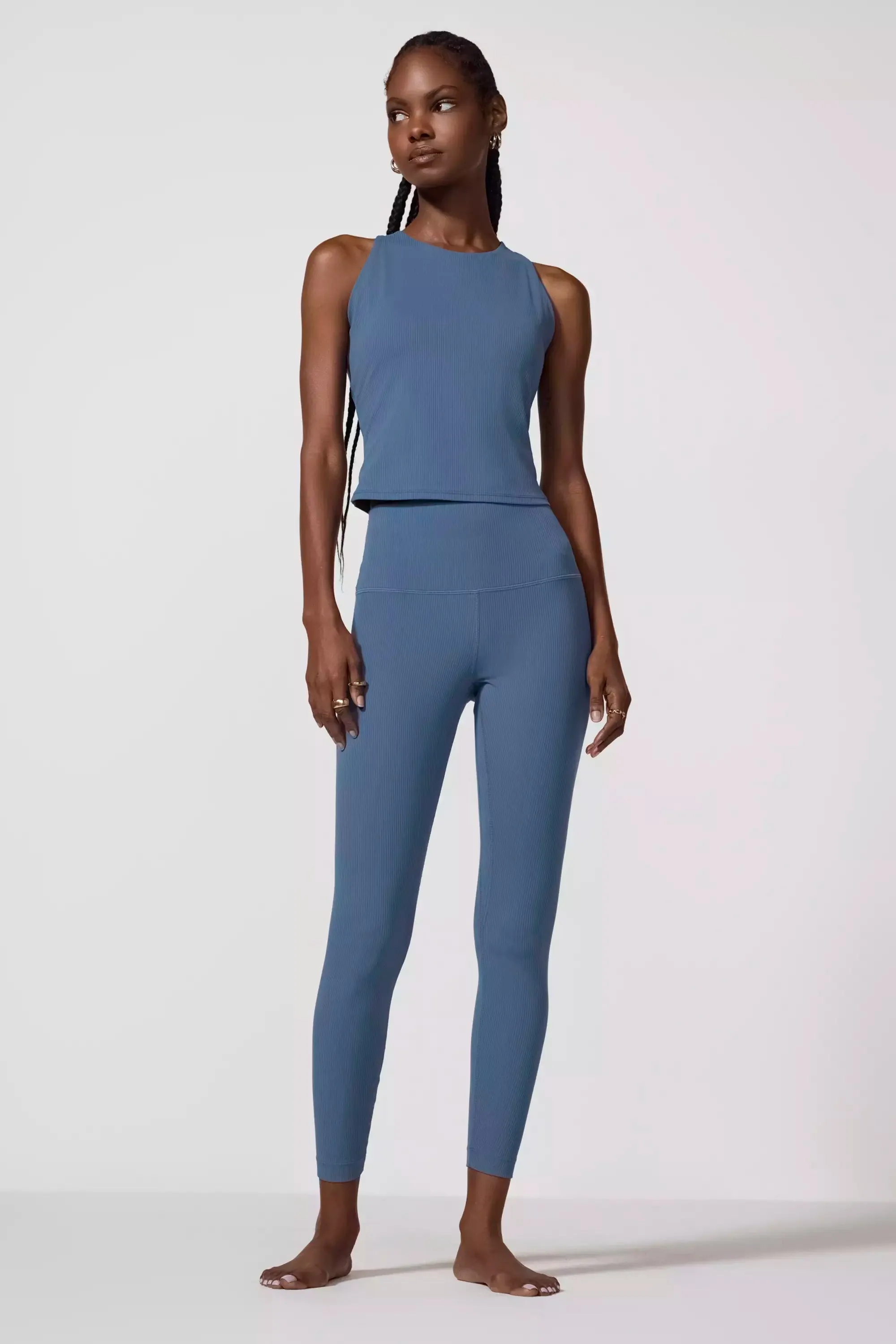 Ribbed Studio Tank - Petrol Blue sold by MPG product image thumbnail 2