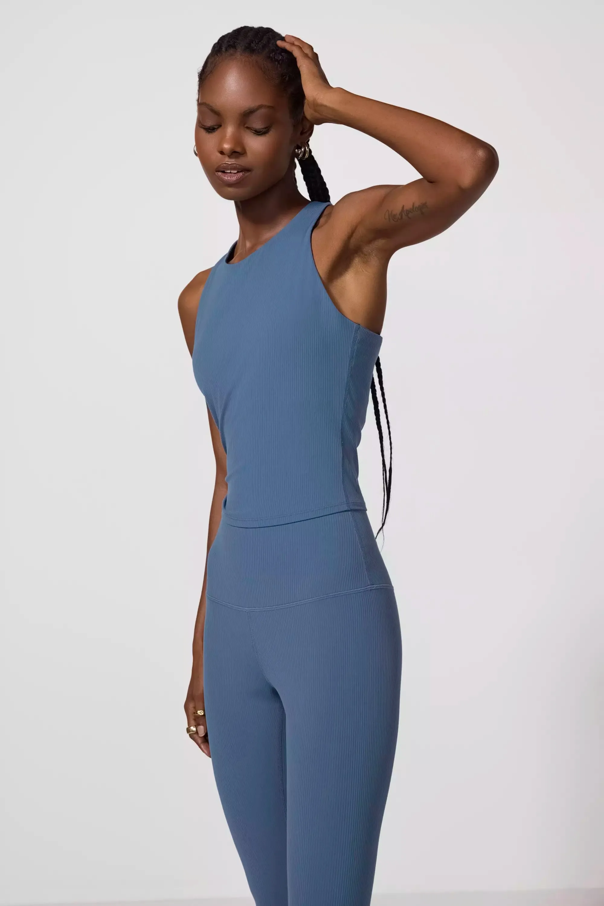 Ribbed Studio Tank - Petrol Blue sold by MPG product image thumbnail 5