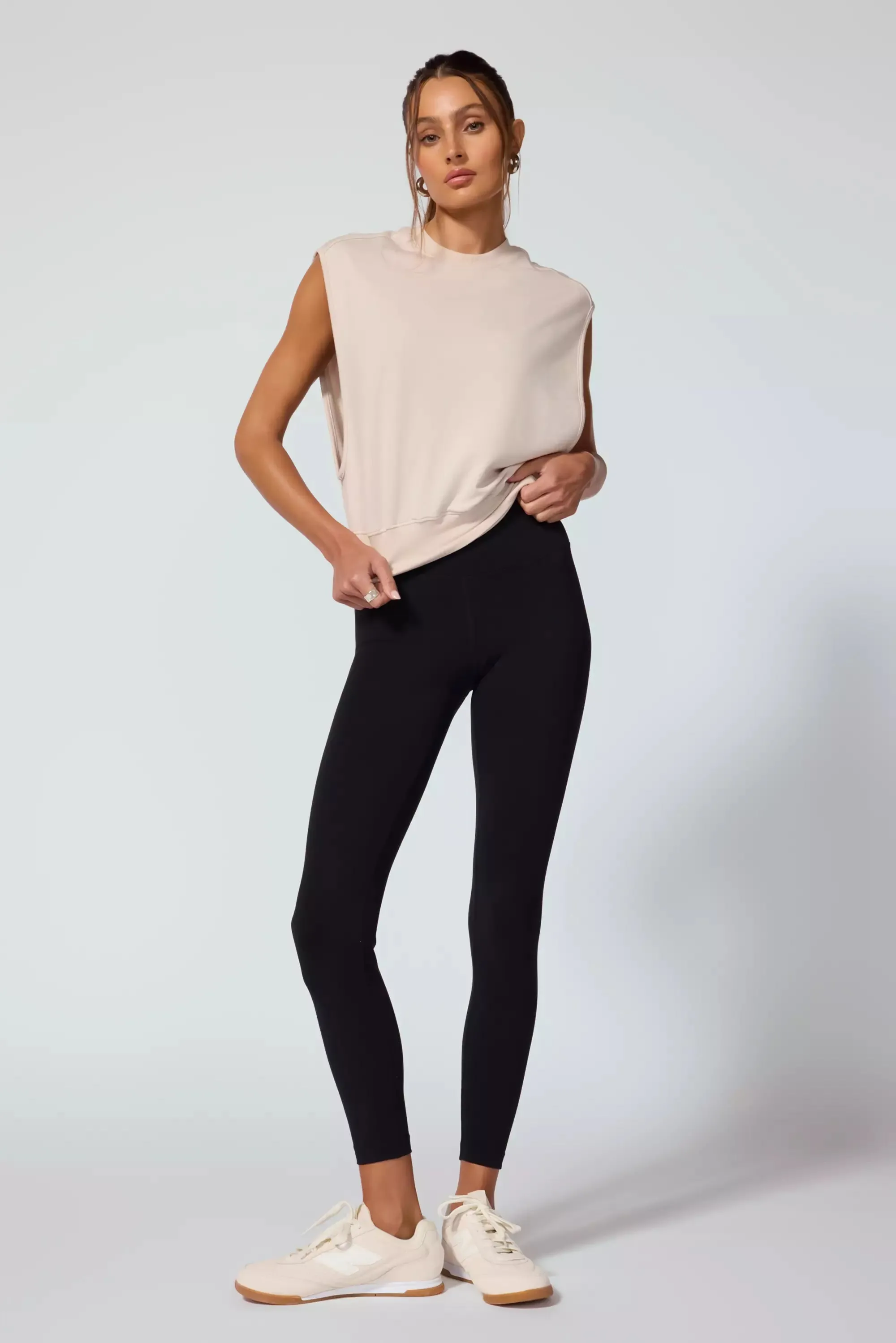 Modal Fleece Relaxed Tank - Stone sold by MPG product image thumbnail 2