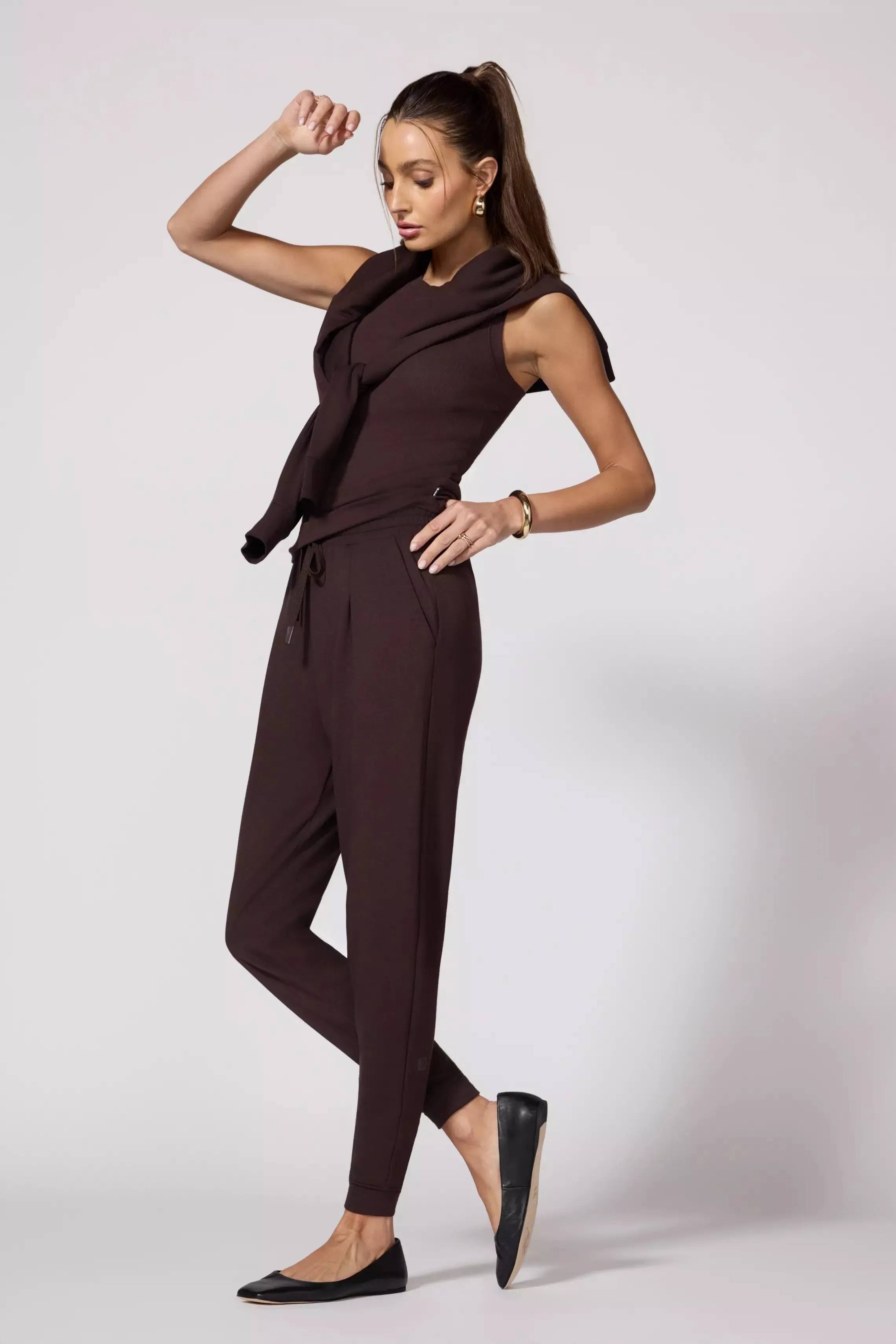 Modal Fleece Jogger - Chocolate Brown sold by MPG product image thumbnail 2