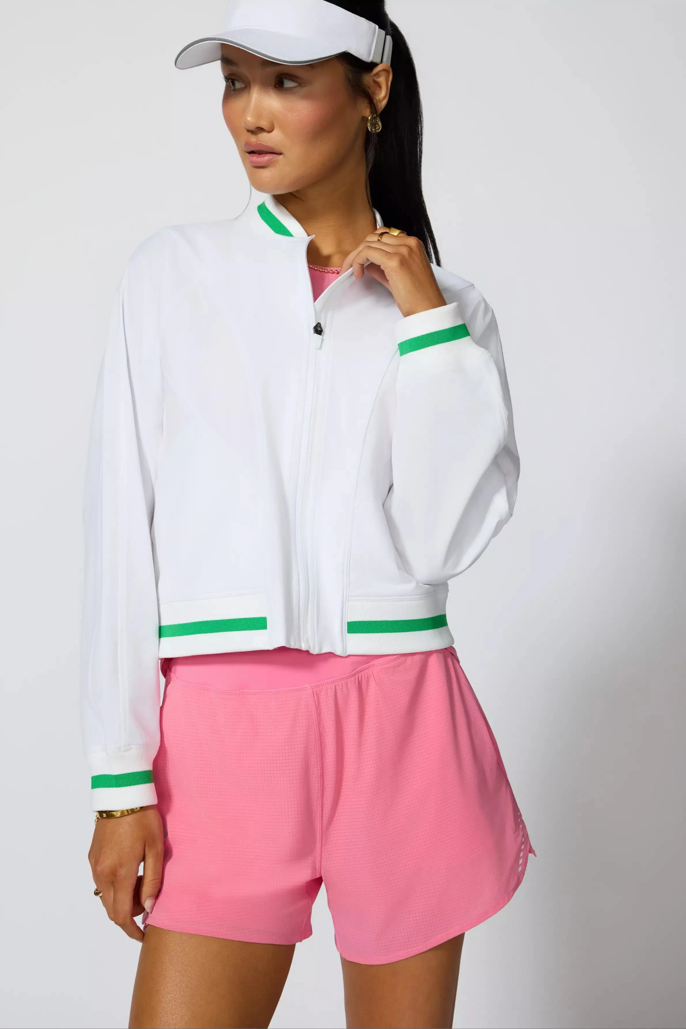 Rove Bomber Jacket - White/Fern Green sold by MPG product image thumbnail 4