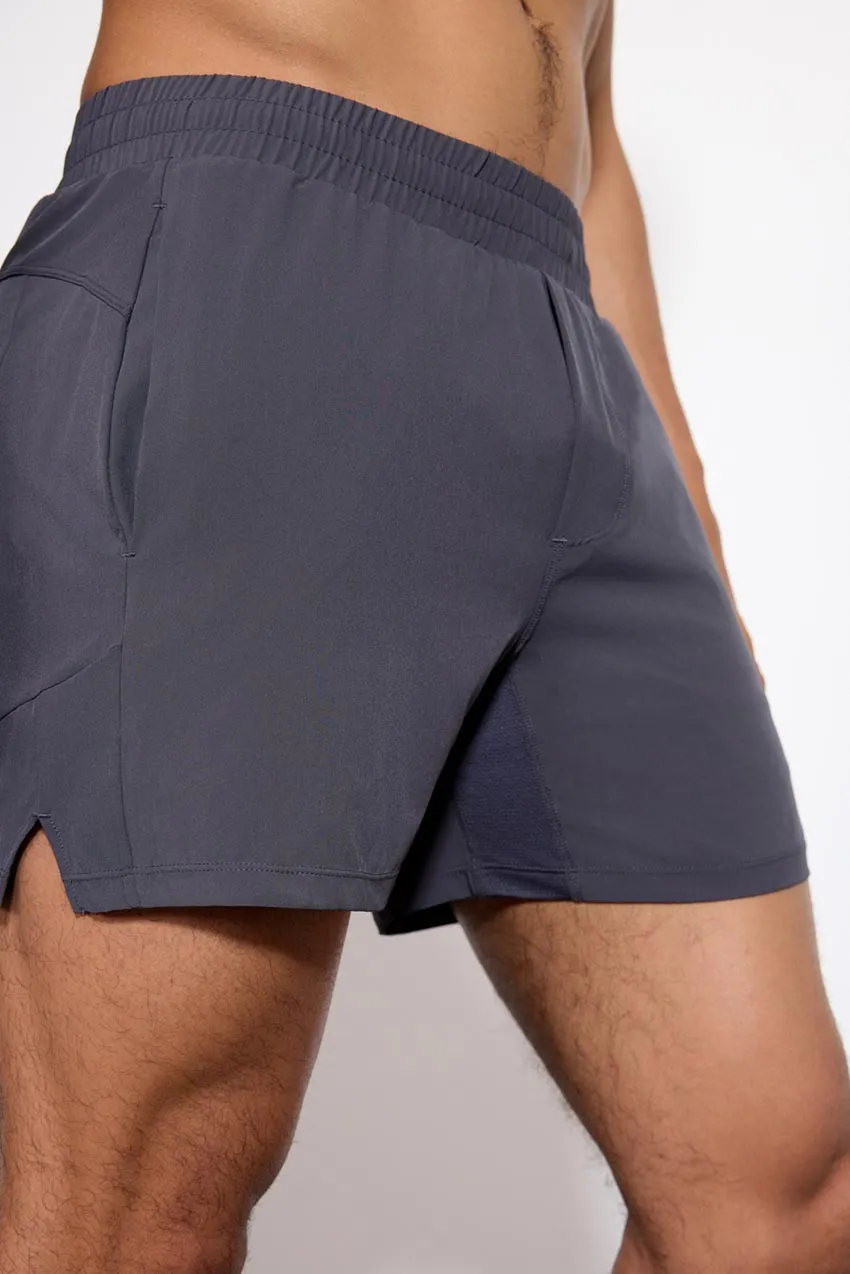 Stride Swim / Sweat Short with Liner - 5" - Asphalt/Persimmon sold by MPG product image thumbnail 5