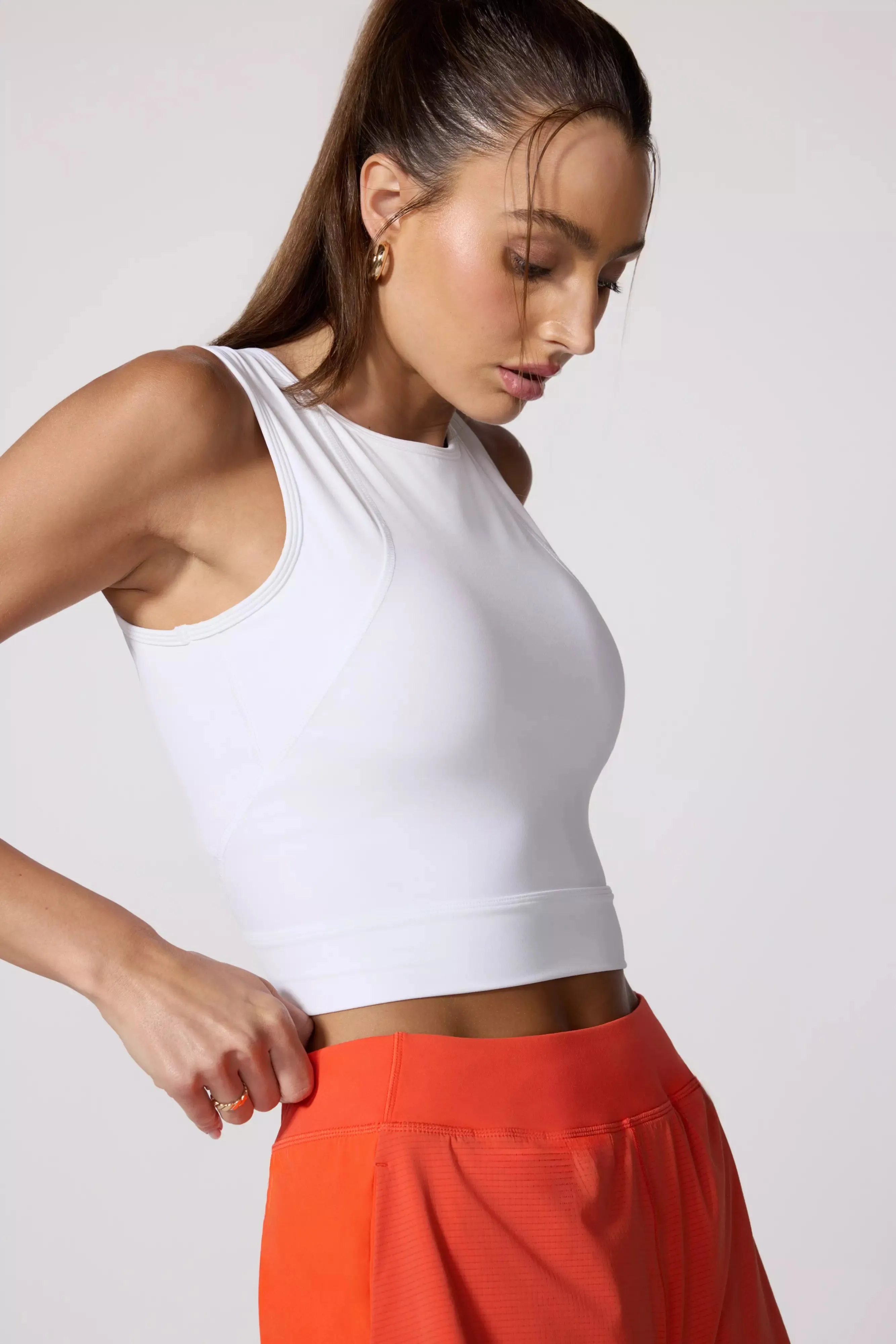 Vital Cropped Tank - White sold by MPG product image thumbnail 4