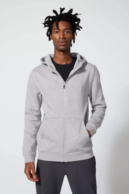 Comfort Men's Fleece Zip-Up Hoodie - Htr Concrete sold by MPG