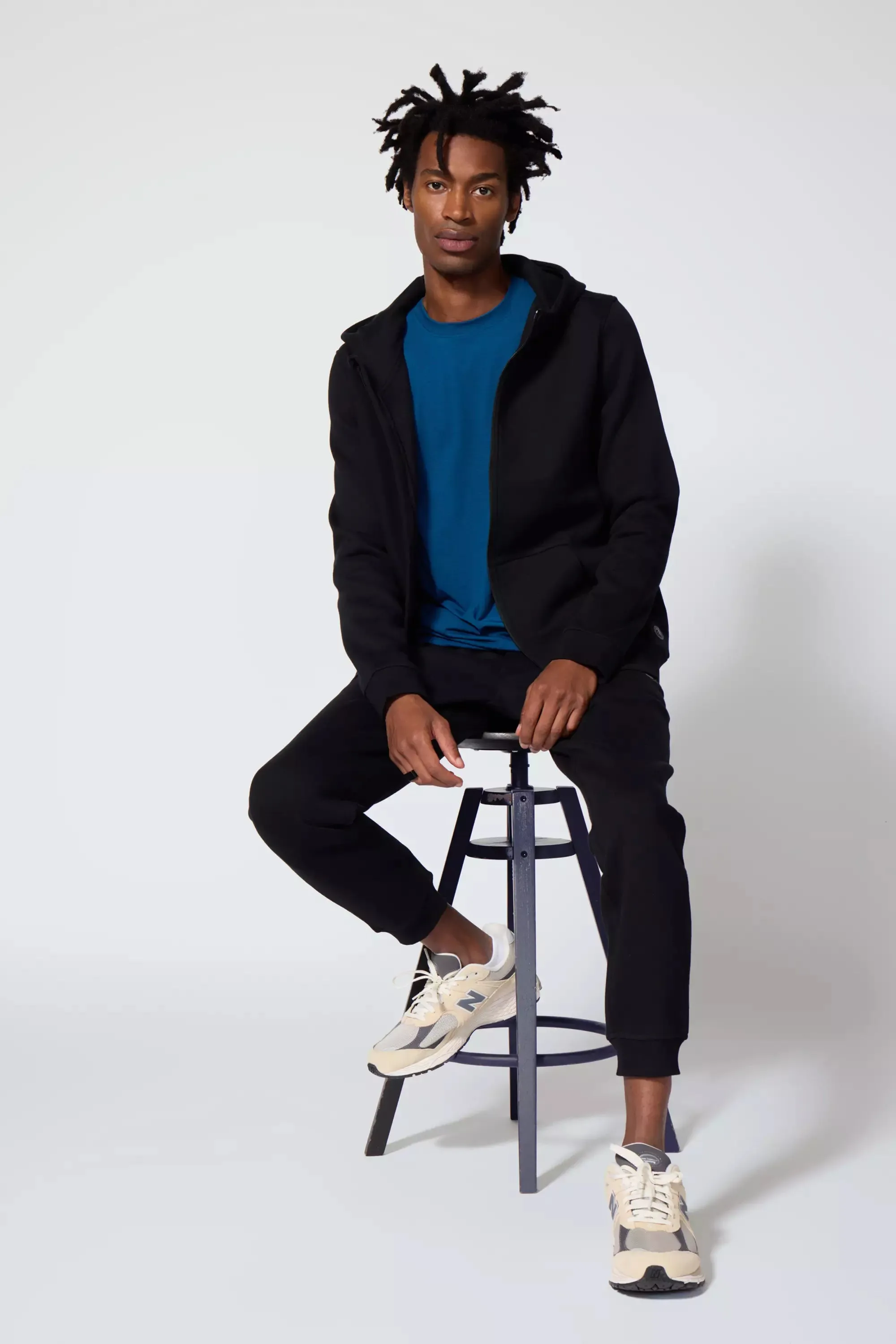 Comfort Men's Fleece Zip-Up Hoodie - Black sold by MPG