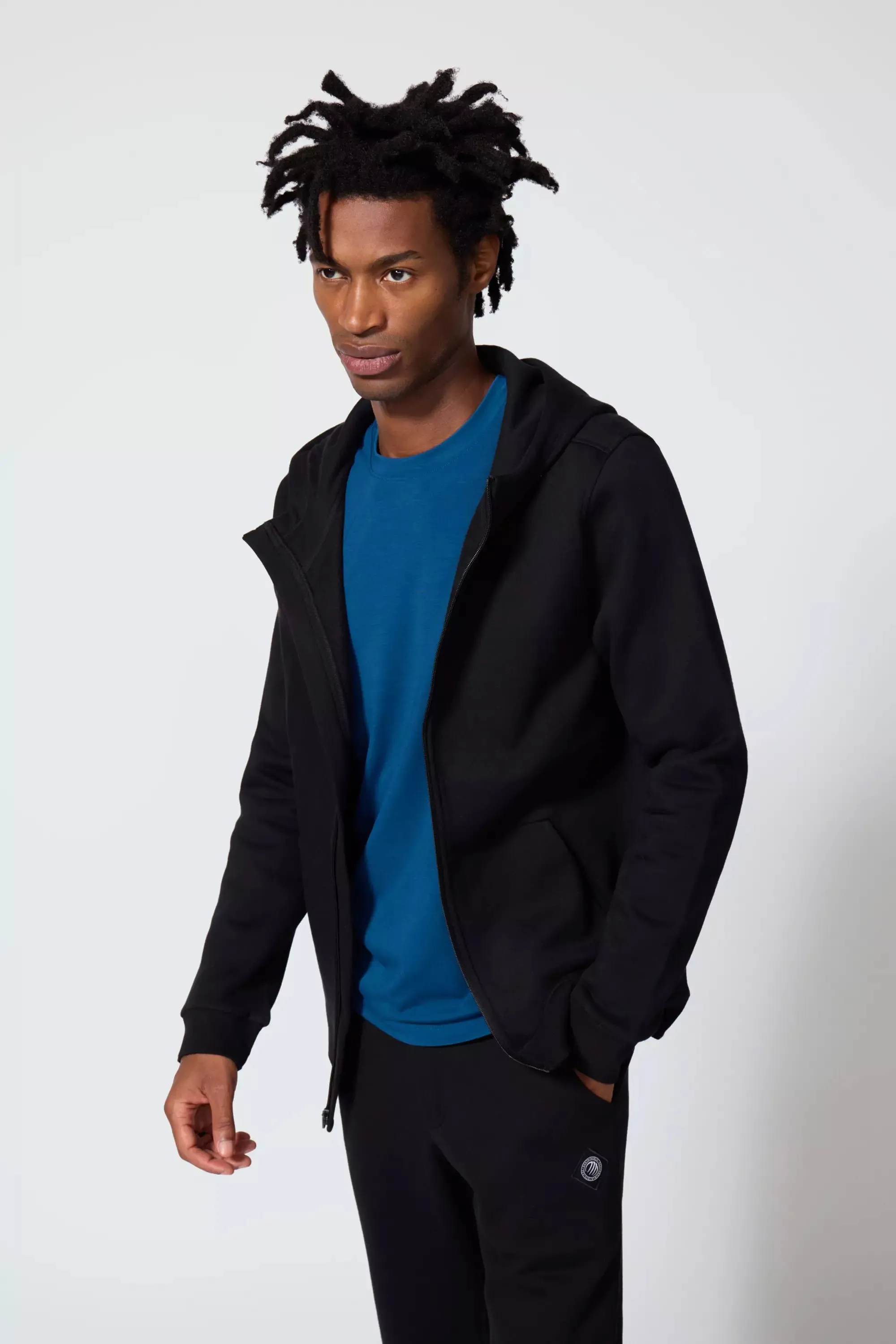 Comfort Men's Fleece Zip-Up Hoodie - Black sold by MPG product image thumbnail 3