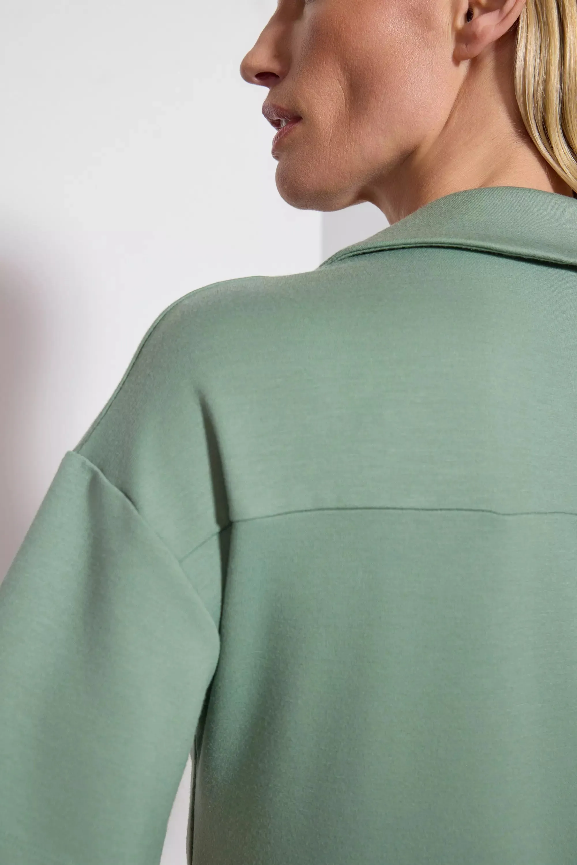 Modal Fleece Relaxed Polo - Hedge Green sold by MPG product image thumbnail 5