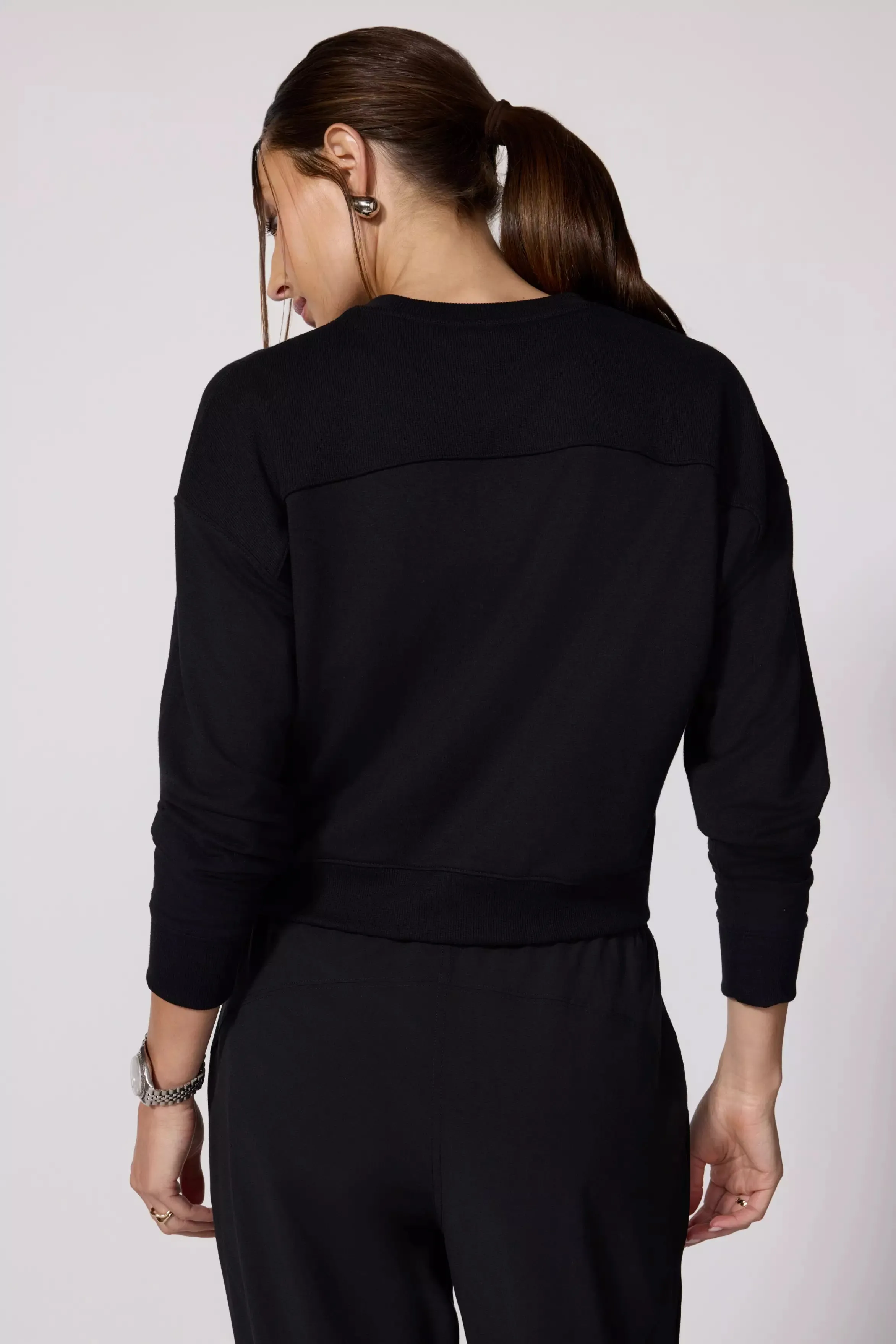 Modal Fleece Pullover - Black sold by MPG product image thumbnail 4