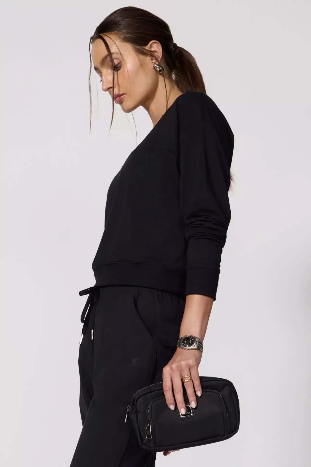 Modal Fleece Pullover - Black sold by MPG product image thumbnail 3