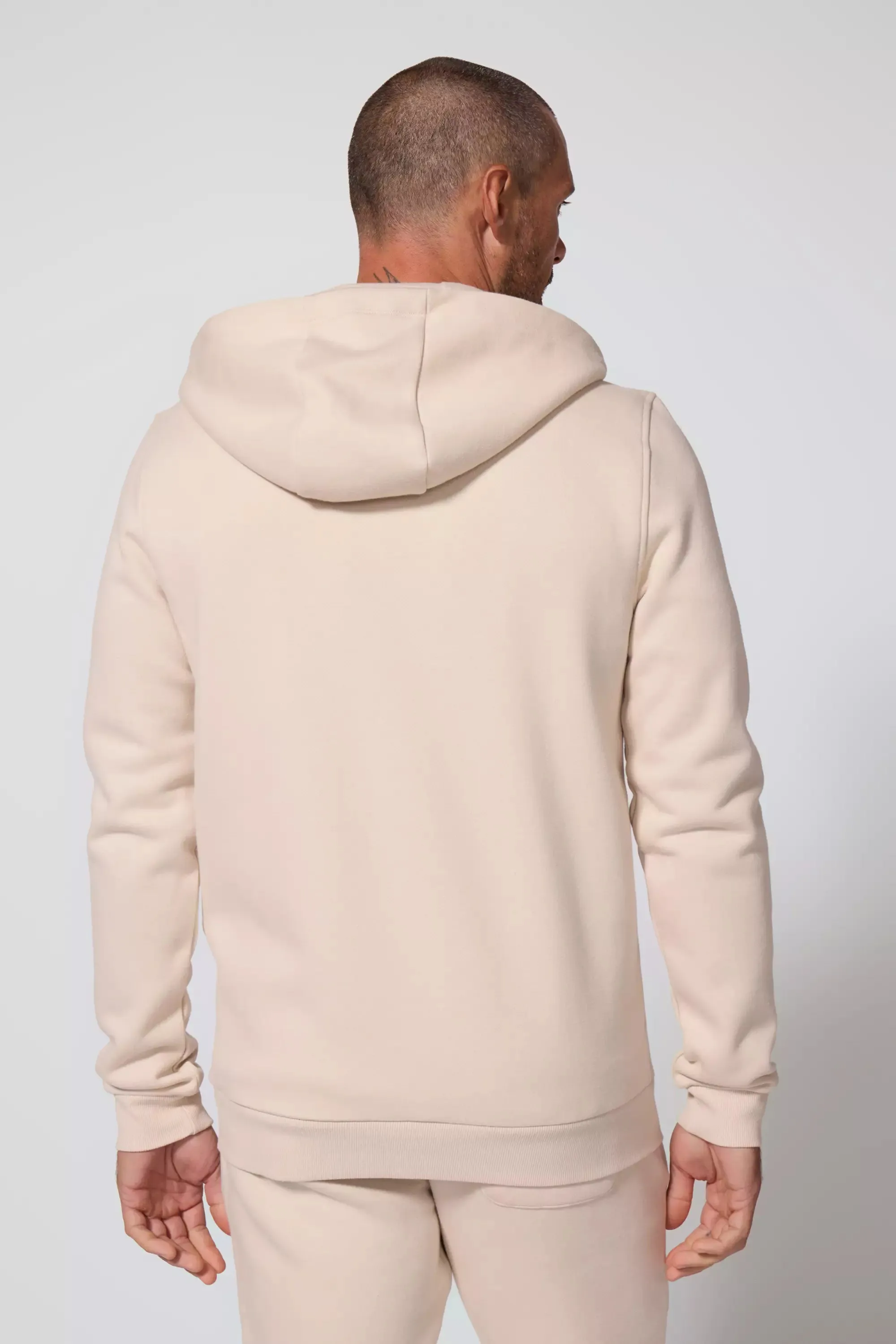 Comfort Men's Fleece Zip-Up Hoodie - Stone sold by MPG product image thumbnail 4