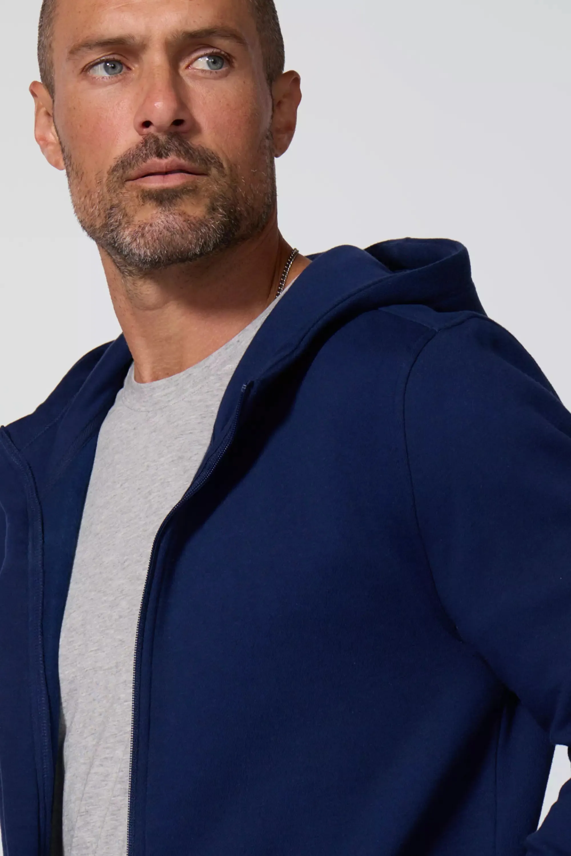 Comfort Men's Fleece Zip-Up Hoodie - Navy sold by MPG product image thumbnail 5