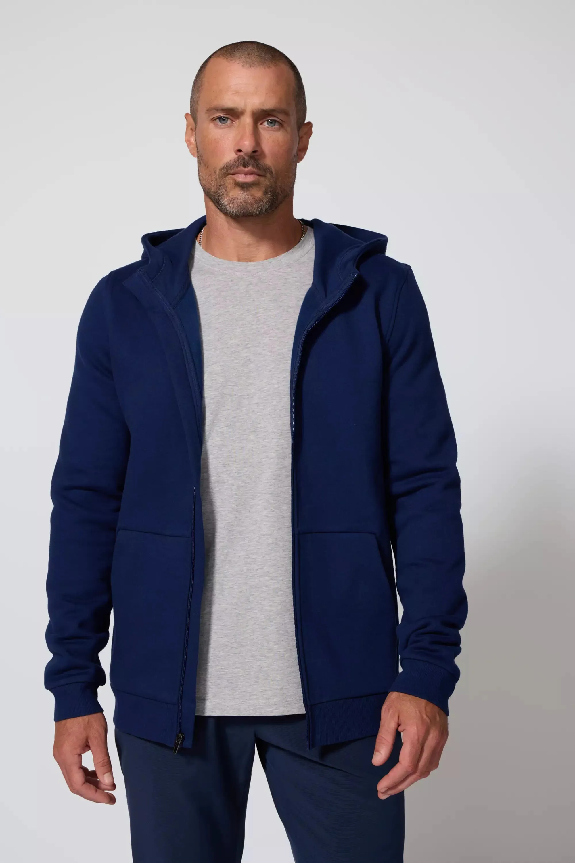 Comfort Men's Fleece Zip-Up Hoodie - Navy sold by MPG product image thumbnail 4