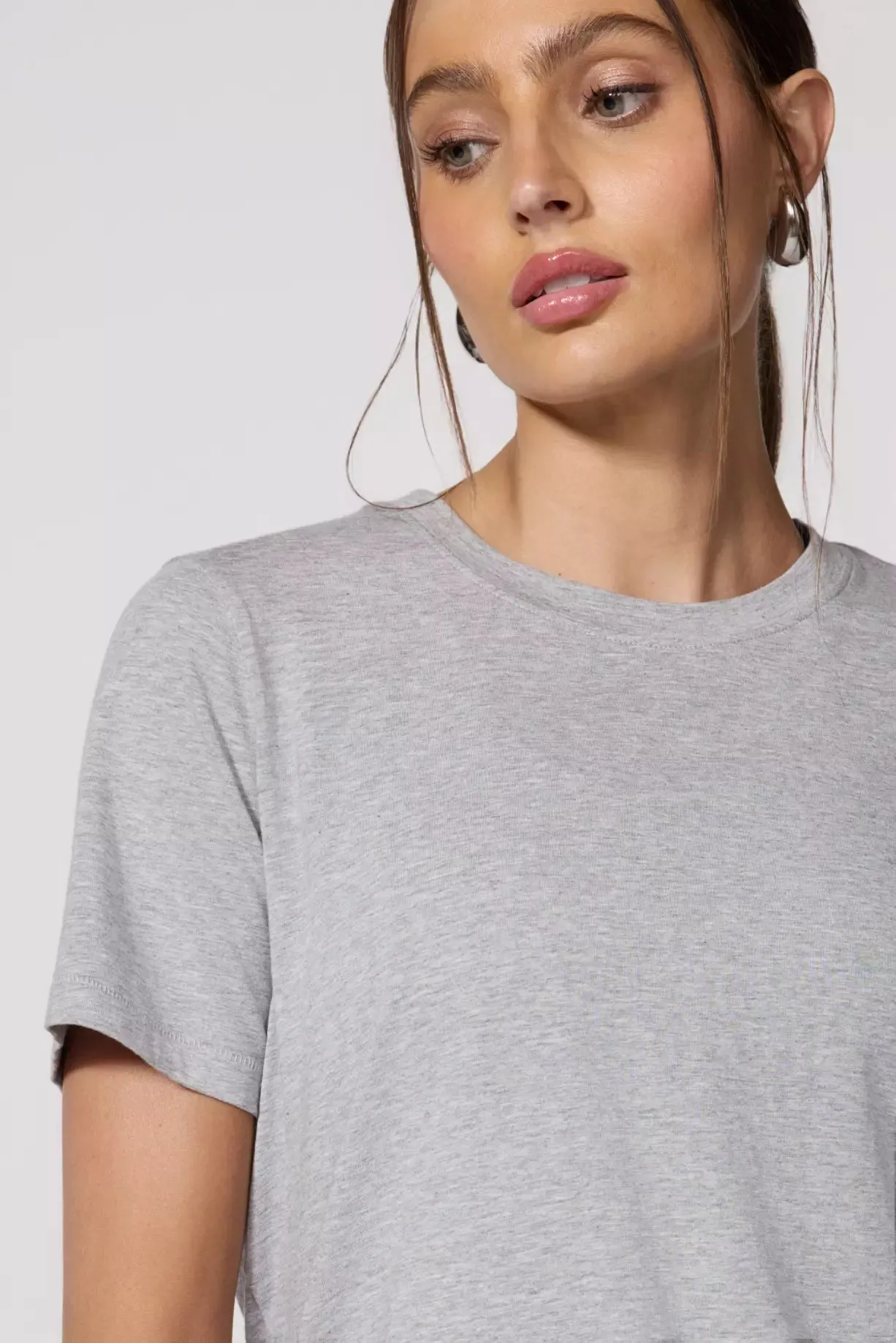 Pima Cotton Classic Fit Tee - Htr Concrete sold by MPG product image thumbnail 2