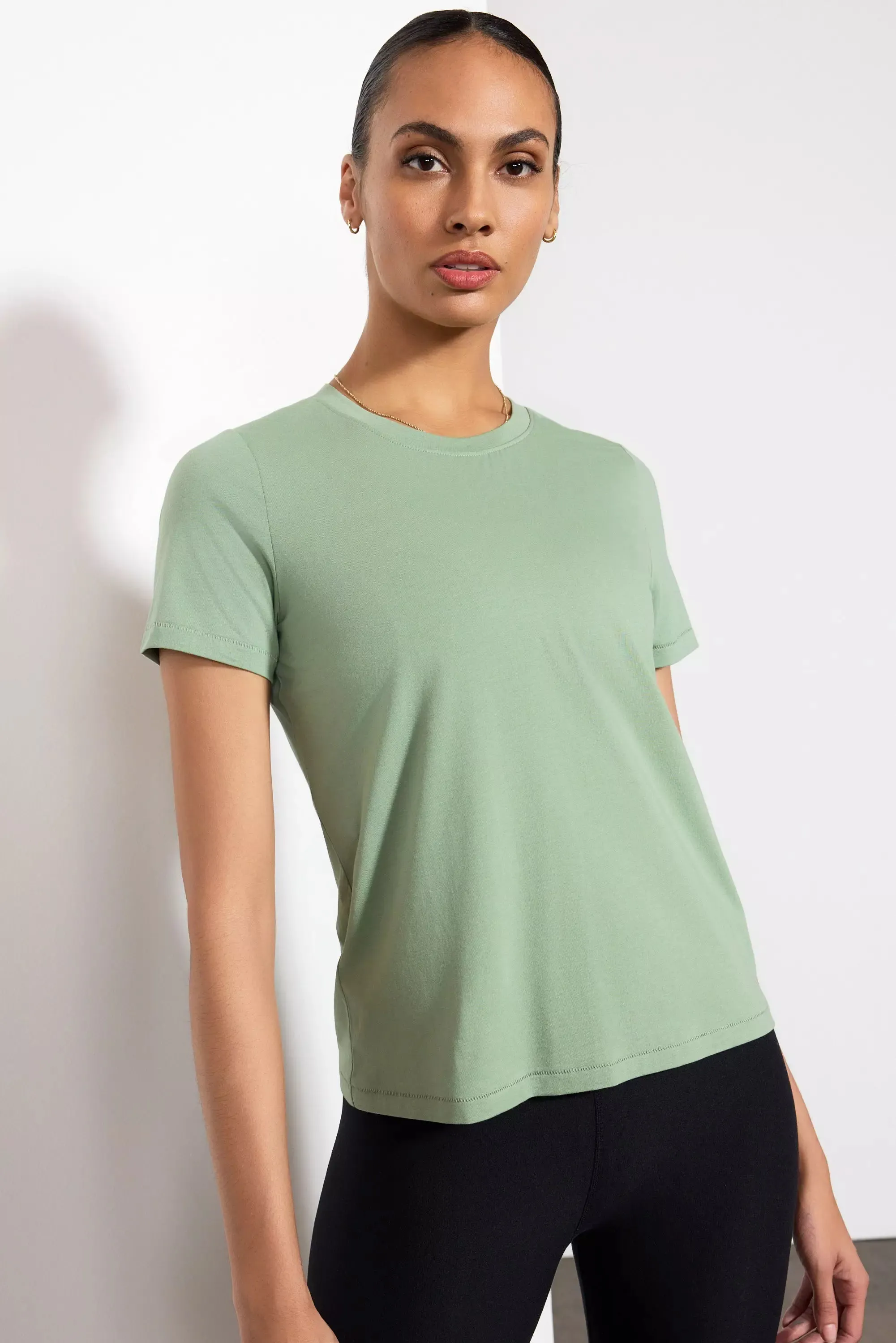 Pima Cotton Classic Fit Tee - Hedge Green sold by MPG product image thumbnail 2