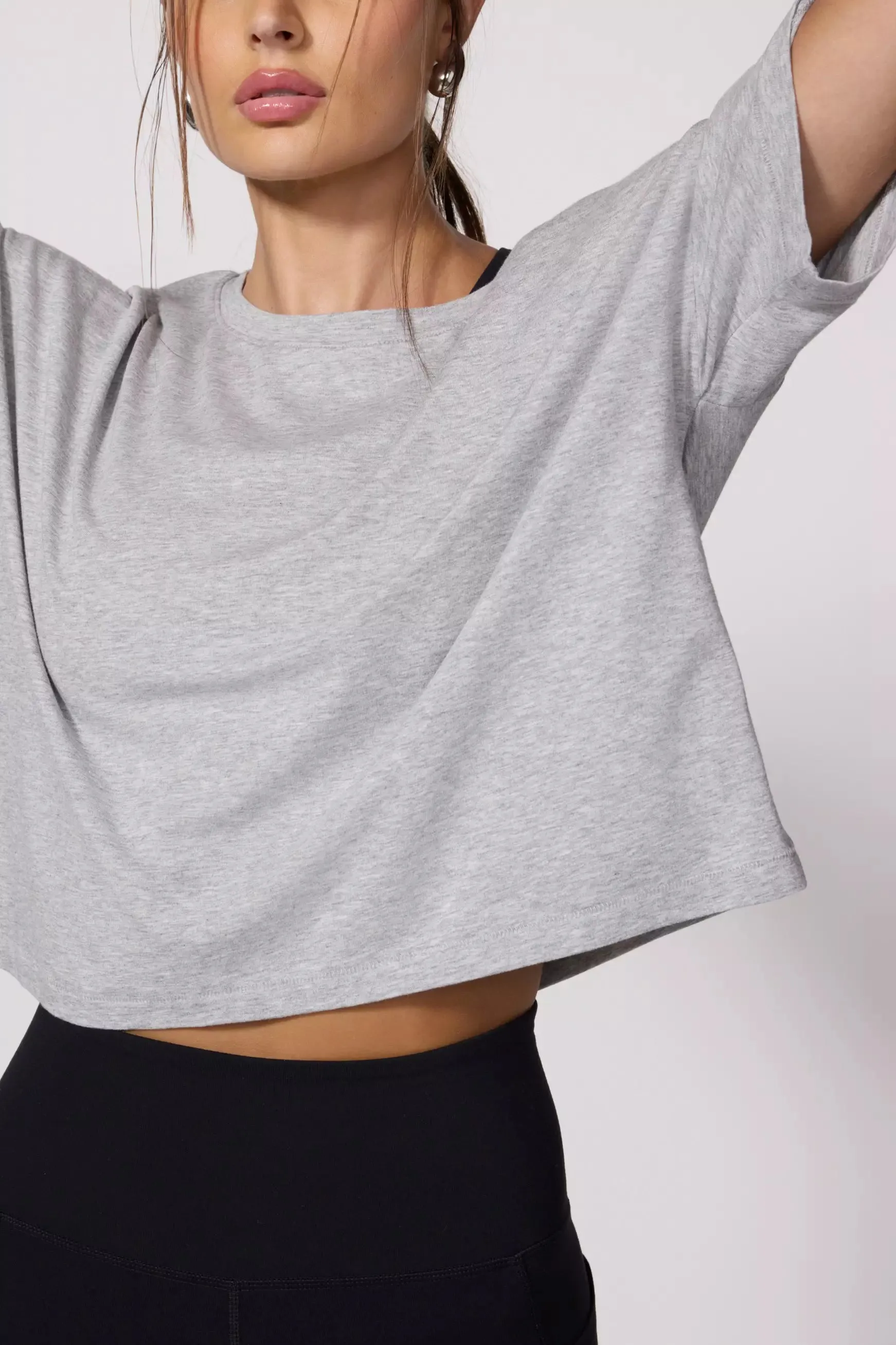 Pima Cotton Boyfriend Tee - Htr Concrete sold by MPG product image thumbnail 5