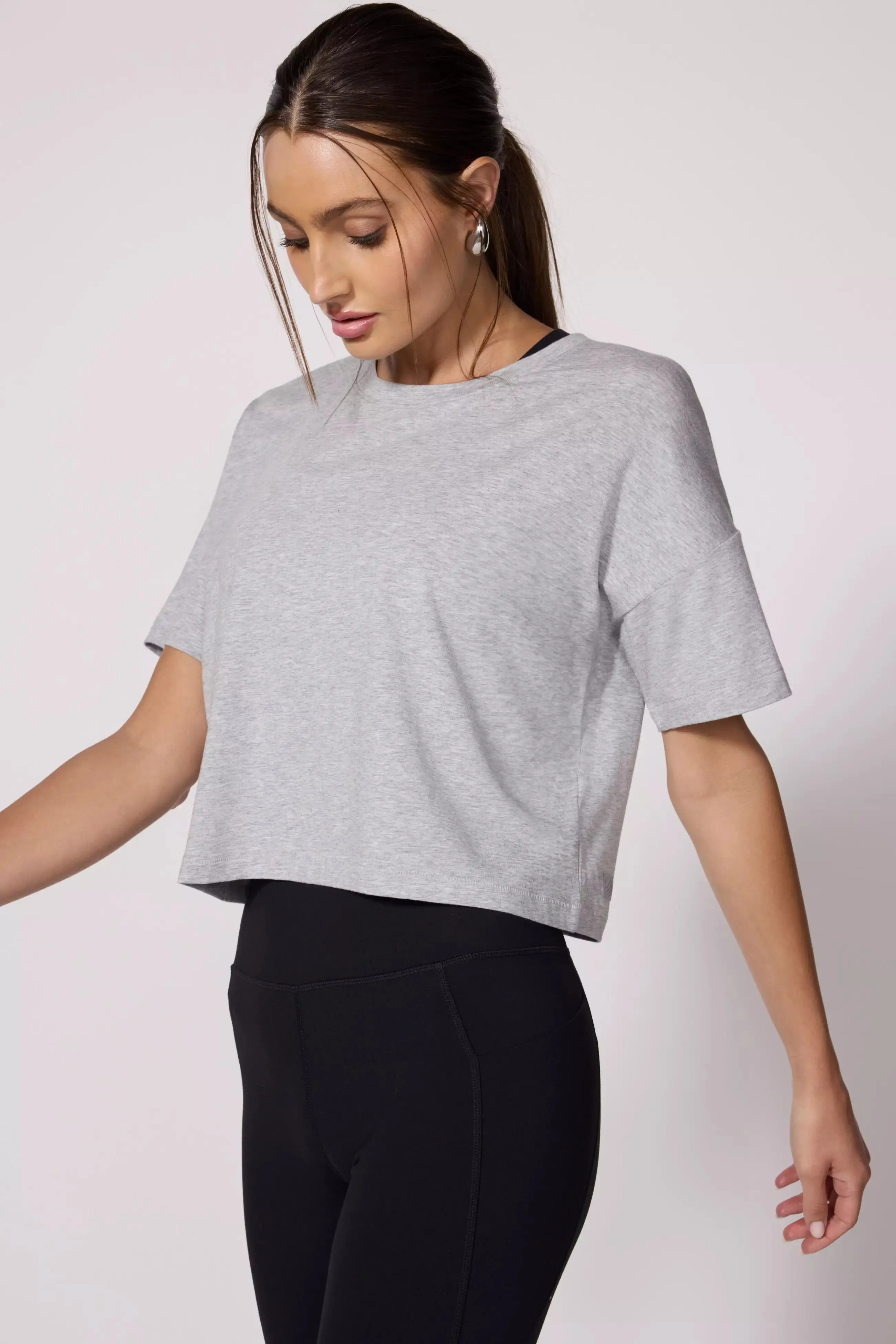 Pima Cotton Boyfriend Tee - Htr Concrete sold by MPG product image thumbnail 4