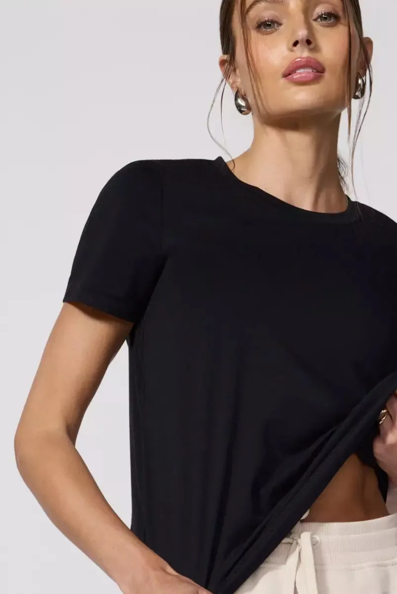 Pima Cotton Classic Fit Tee - Black sold by MPG product image thumbnail 5