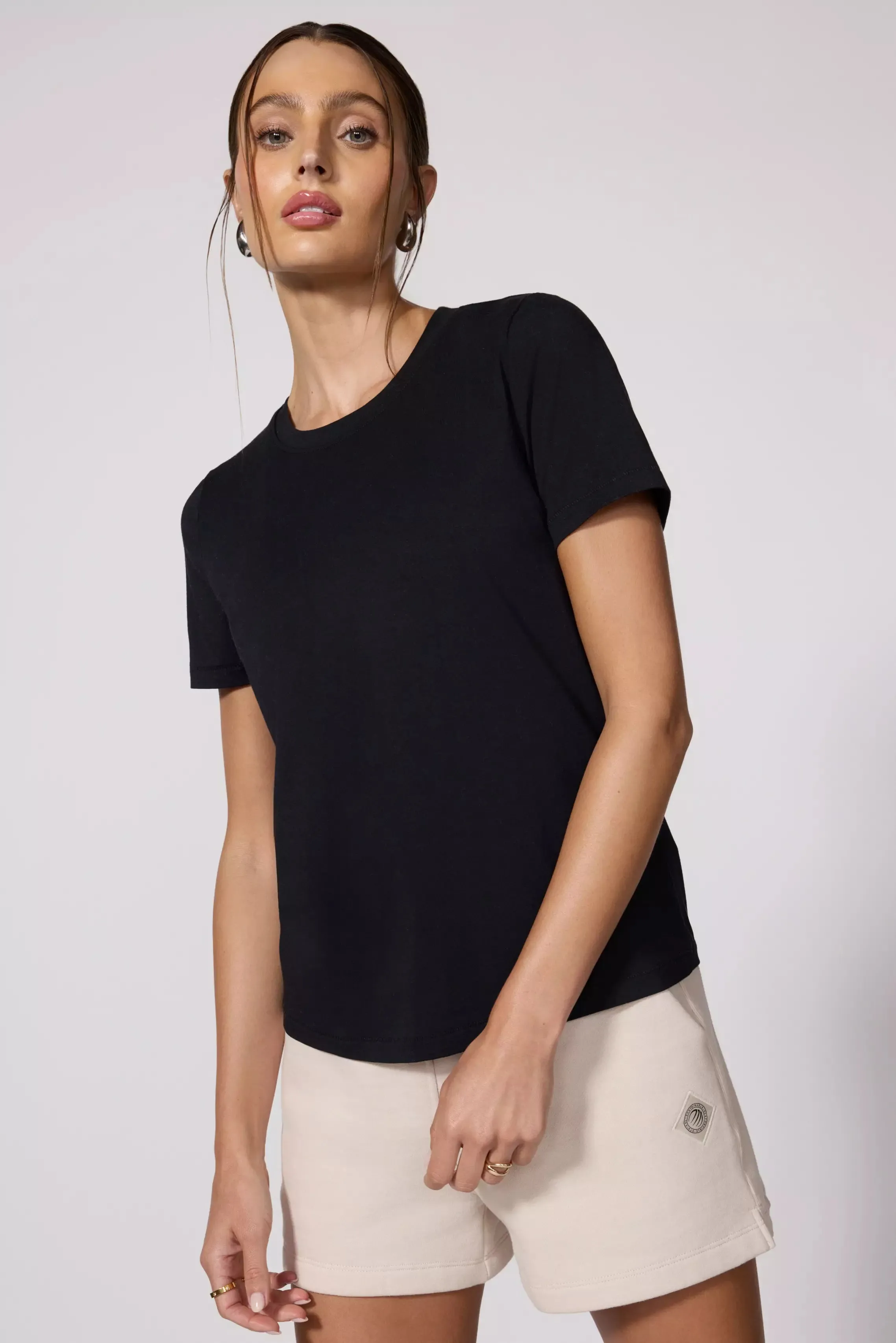 Pima Cotton Classic Fit Tee - Black sold by MPG product image thumbnail 4