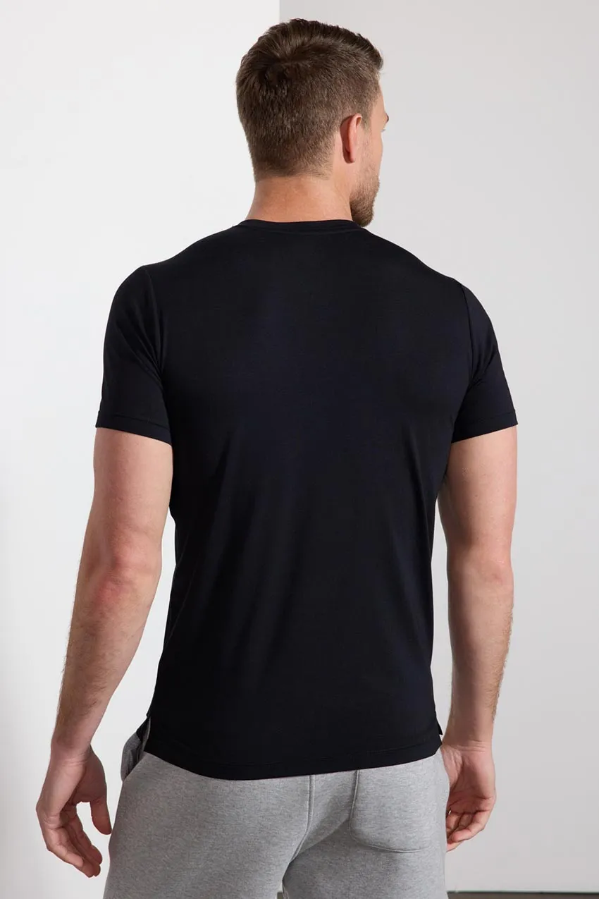 Pima Cotton V-Neck Tee - Black sold by MPG product image thumbnail 3