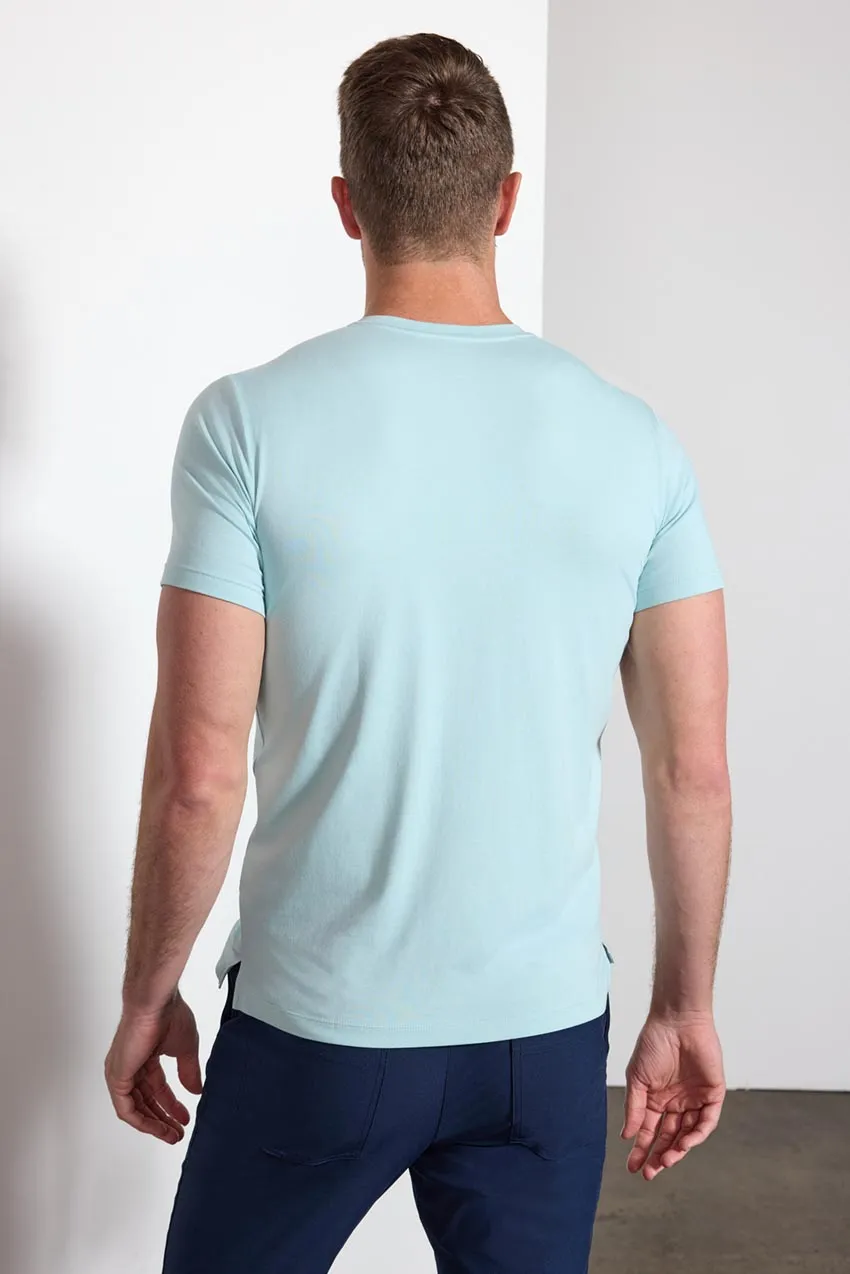 Pima Cotton V-Neck Tee - Blue Haze sold by MPG product image thumbnail 3