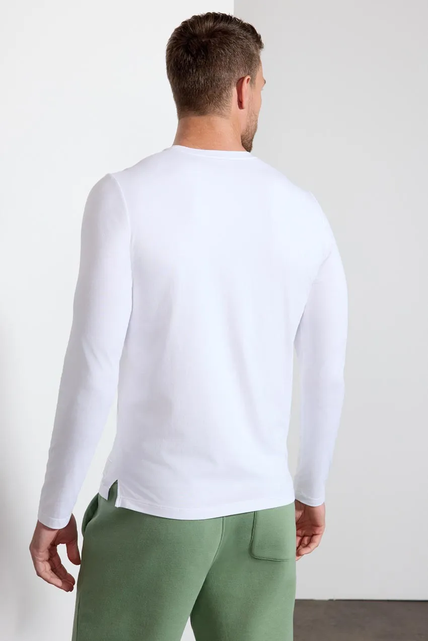 Pima Cotton Long Sleeve Tee - White sold by MPG product image thumbnail 3