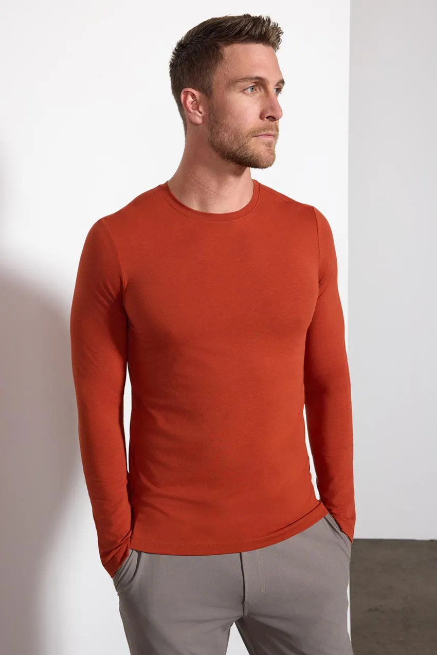 Pima Cotton Long Sleeve Tee - Habanero sold by MPG