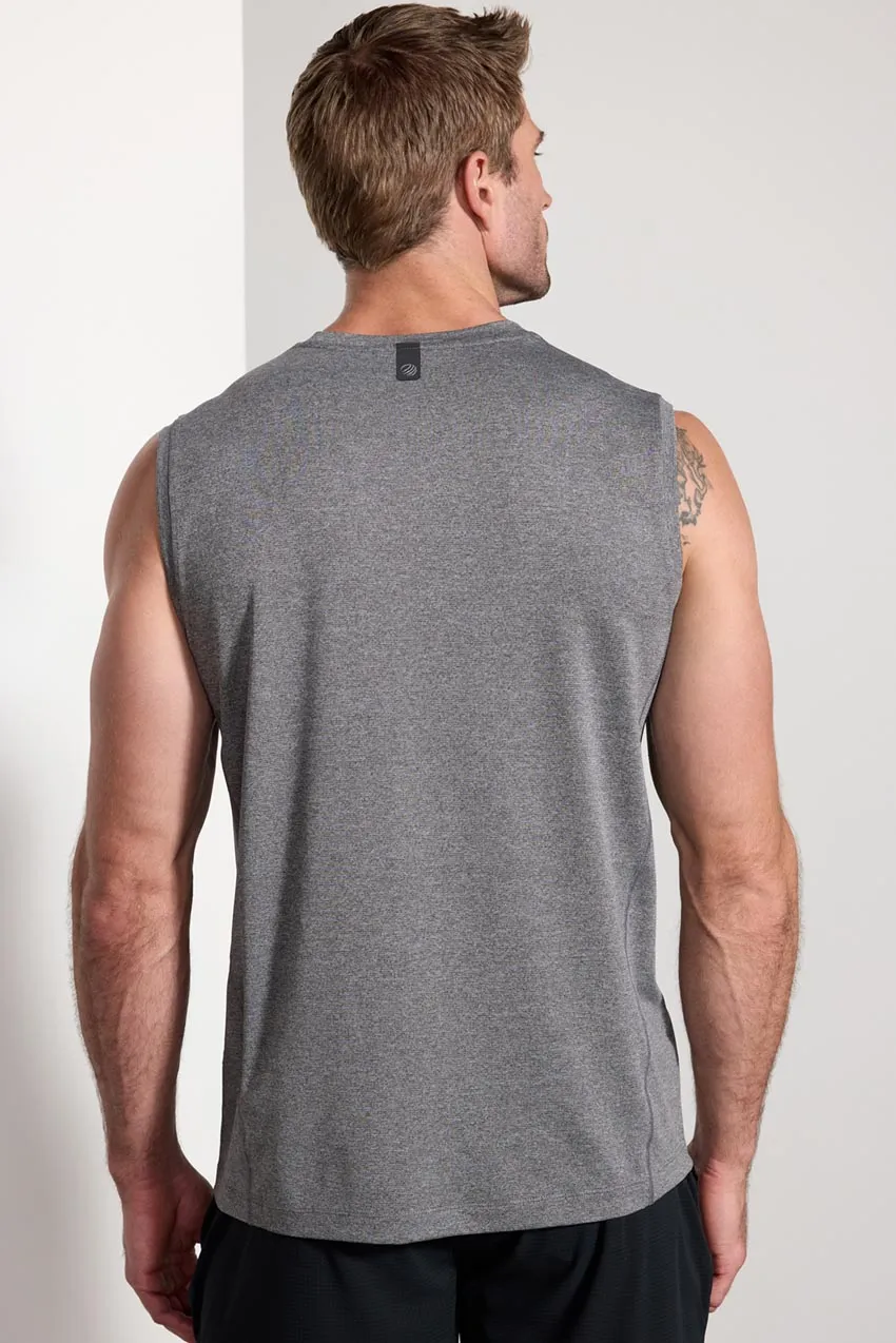 Conquer Crew Neck Tank - Black Melange sold by MPG product image thumbnail 3