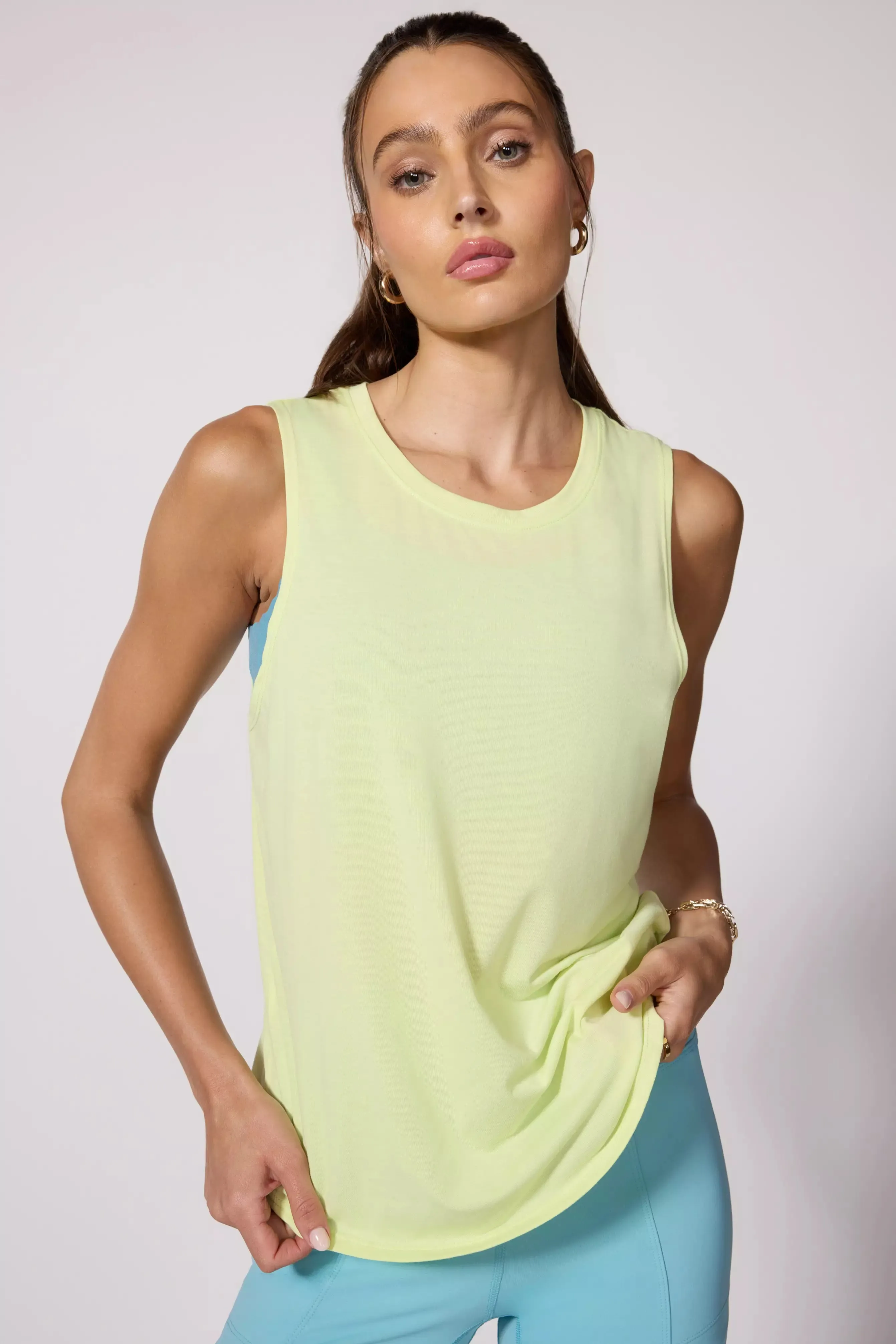 Performance Knit Tank - Shadow Lime sold by MPG