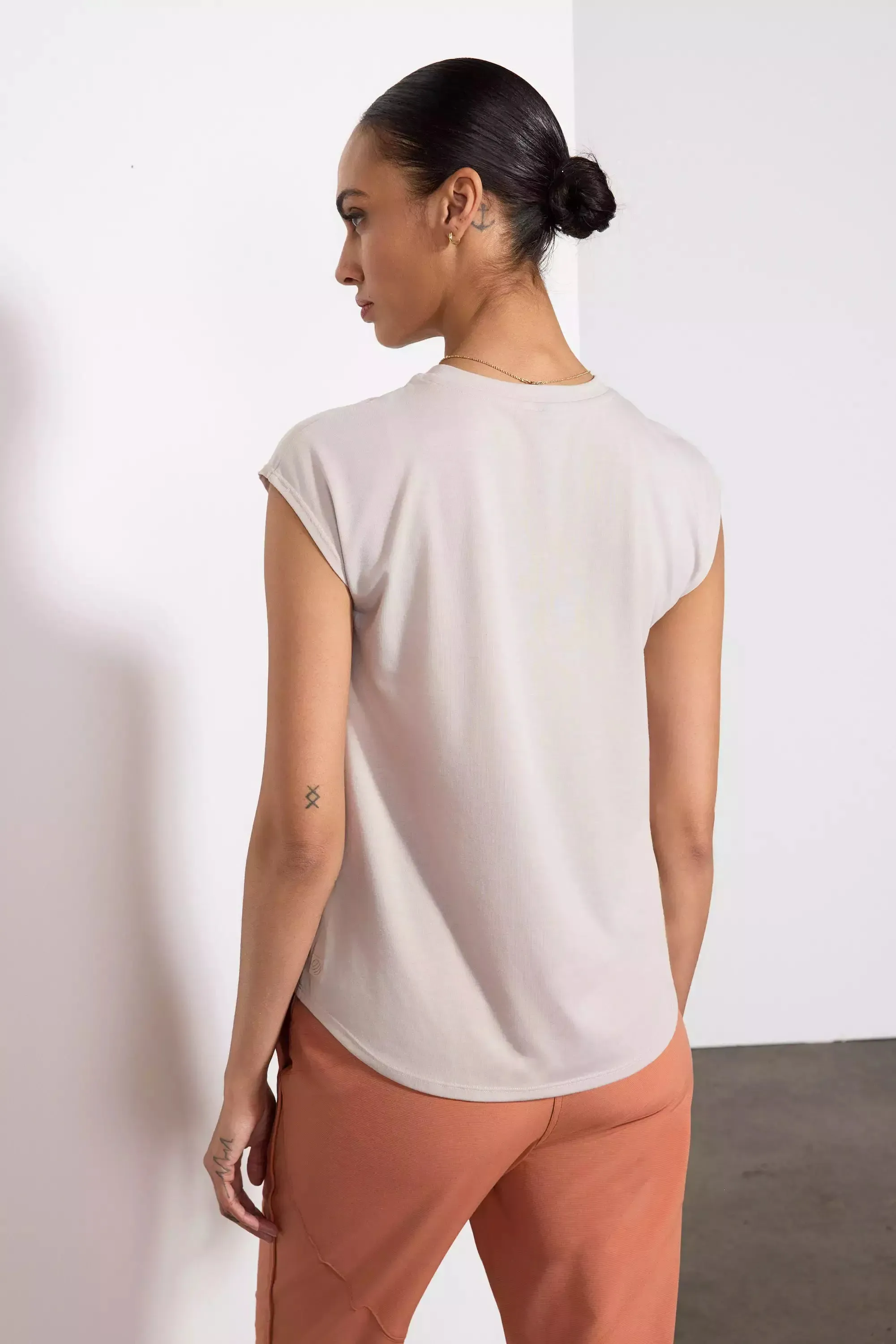 Performance Knit Sleeveless Tee - Stone sold by MPG product image thumbnail 3