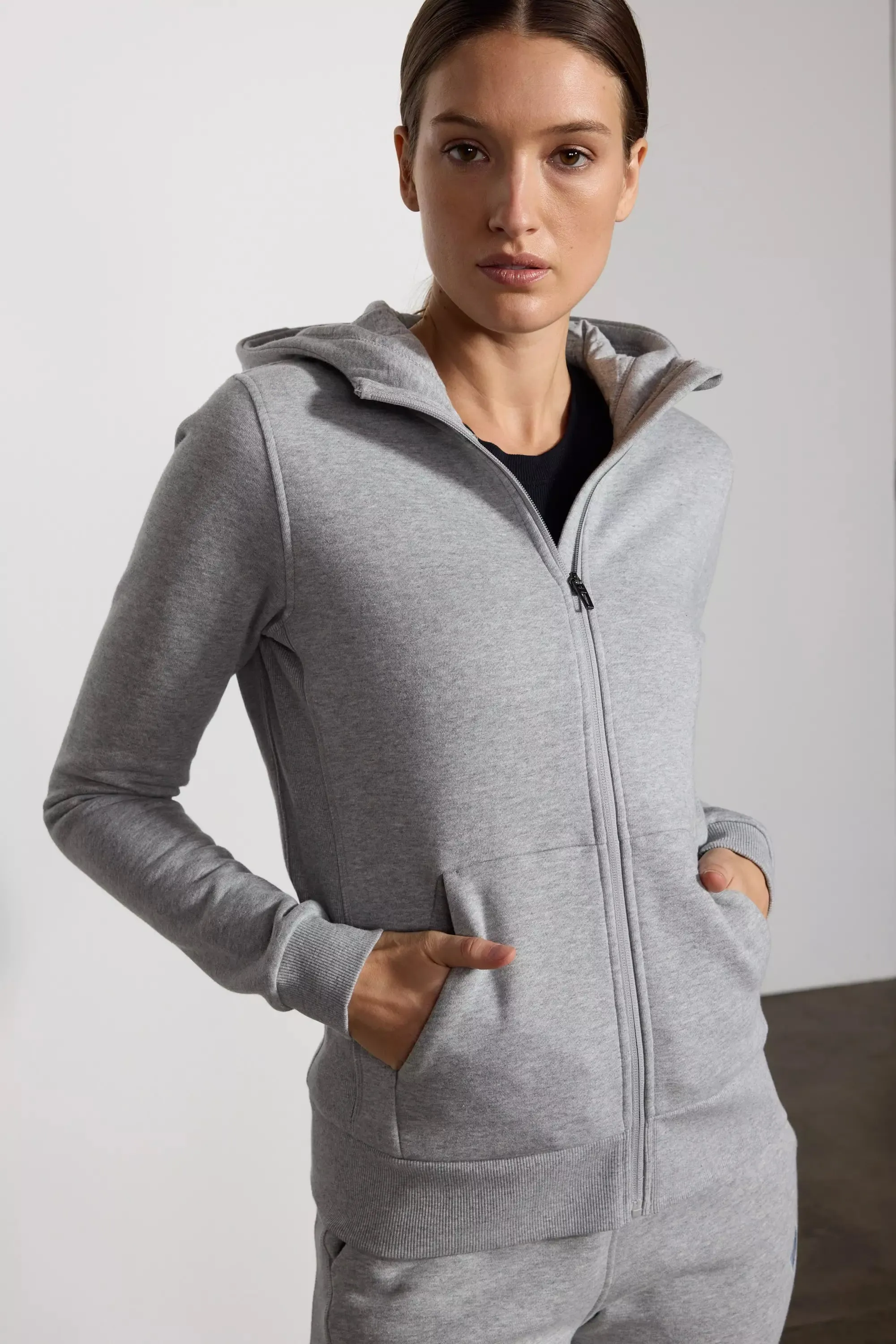 Comfort Fleece Zip-Up Hoodie - Htr Concrete sold by MPG