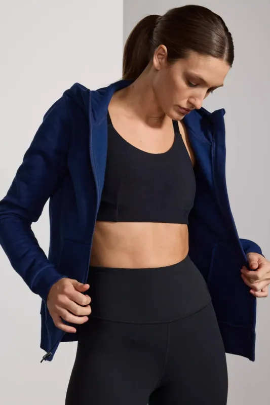 Comfort Fleece Zip-Up Hoodie - Navy sold by MPG
