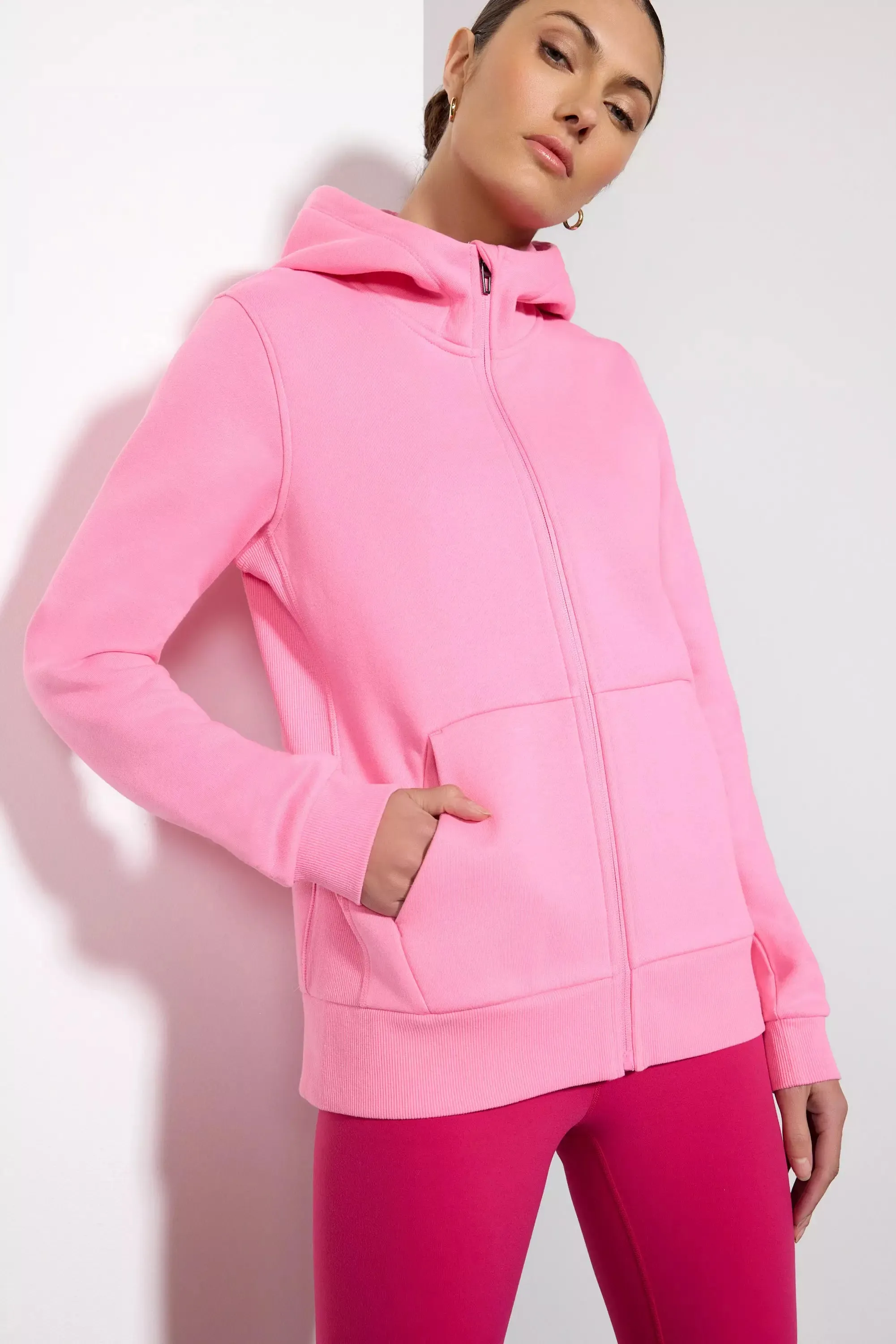Comfort Fleece Zip-Up Hoodie - Sachet Pink sold by MPG product image thumbnail 5