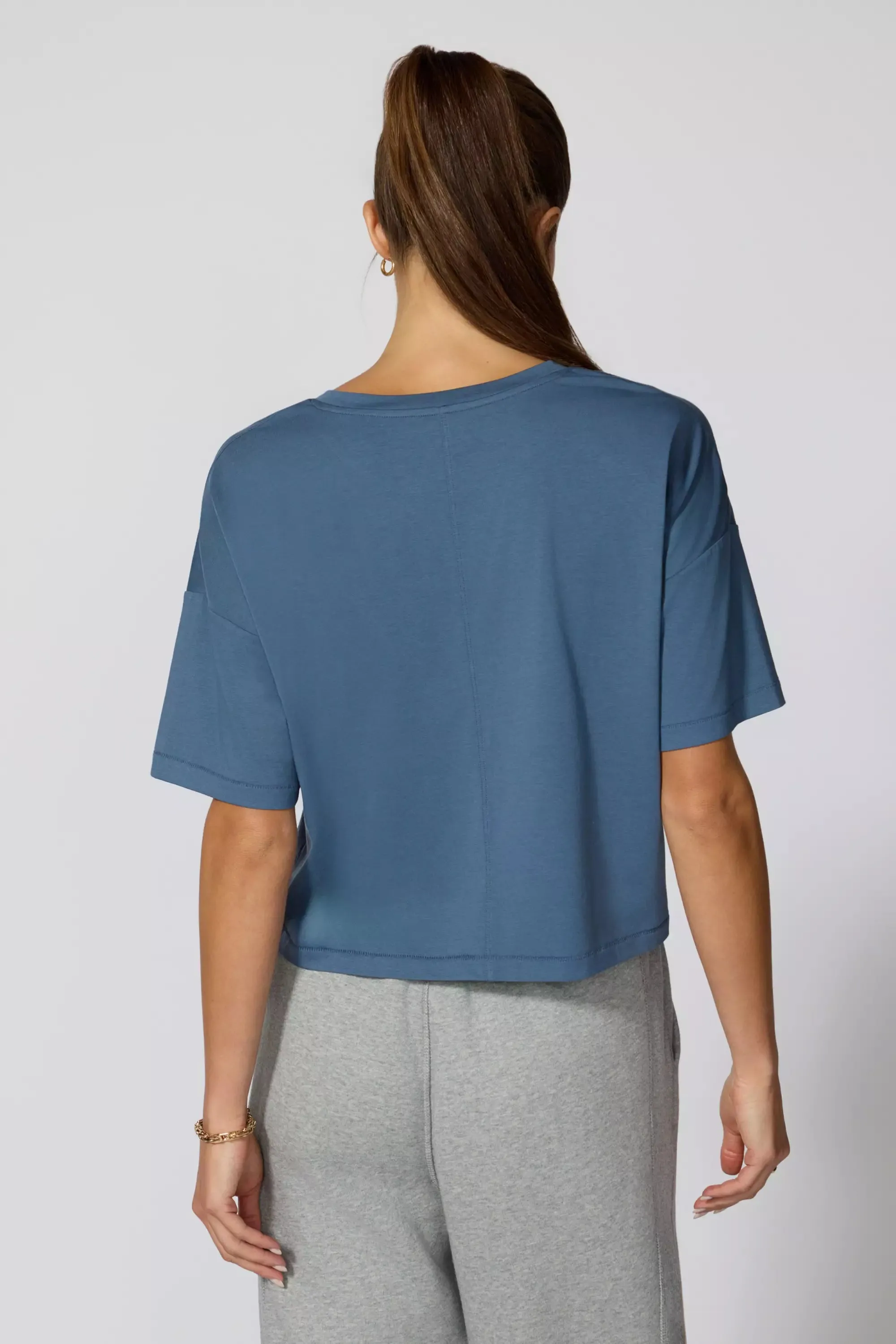 Pima Cotton Boyfriend Tee - Petrol Blue sold by MPG product image thumbnail 3
