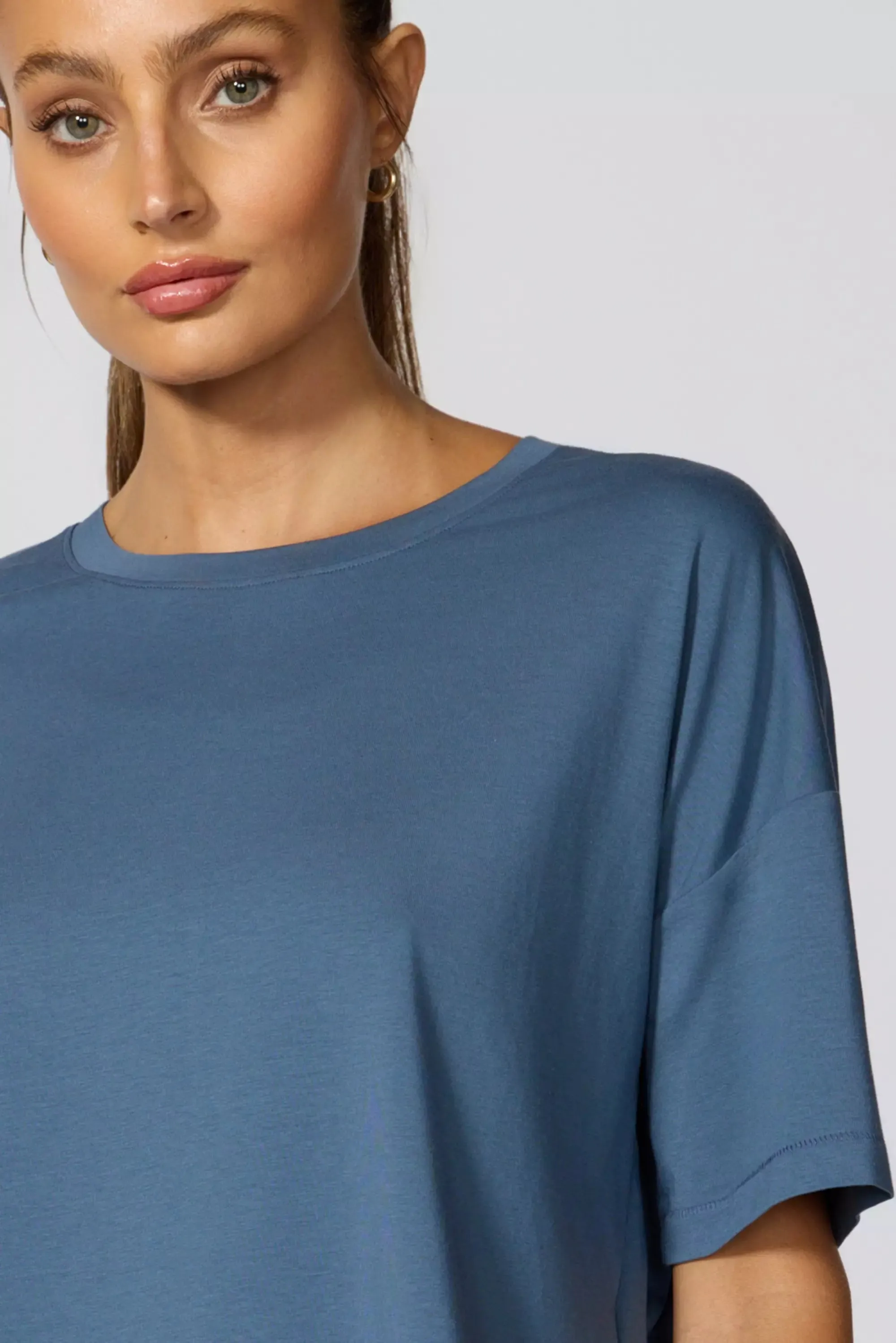 Pima Cotton Boyfriend Tee - Petrol Blue sold by MPG product image thumbnail 5