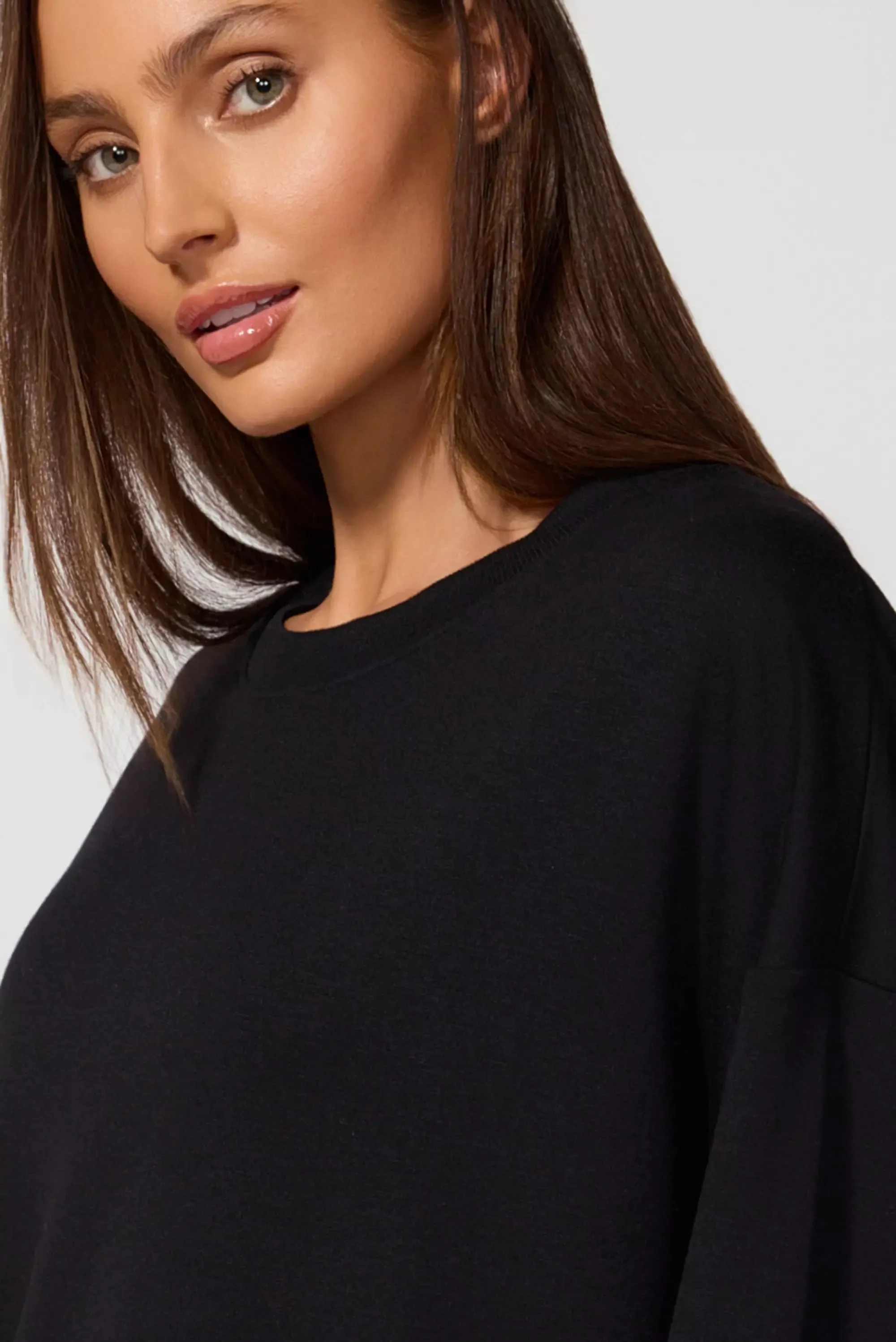 Modal Fleece Relaxed Crew - Black sold by MPG product image thumbnail 5