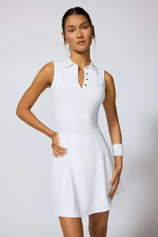 Vital Polo Dress with Support - White sold by MPG