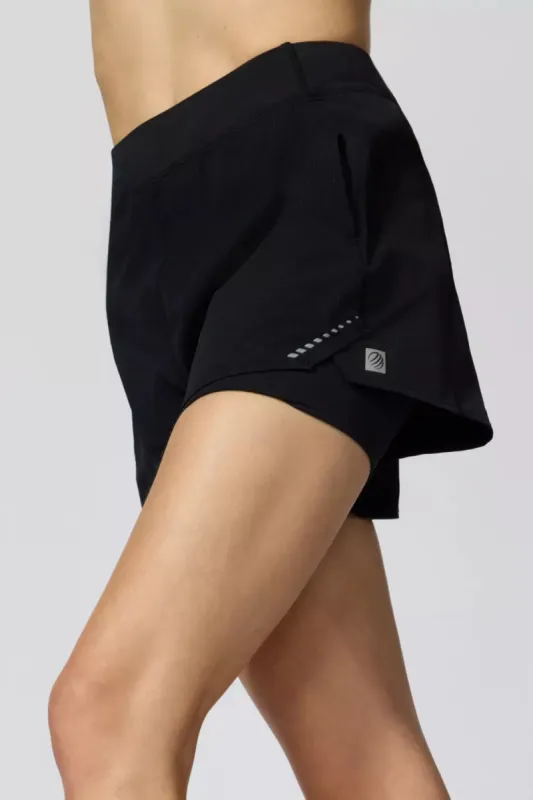 Glide High Waisted Run Short - Black sold by MPG