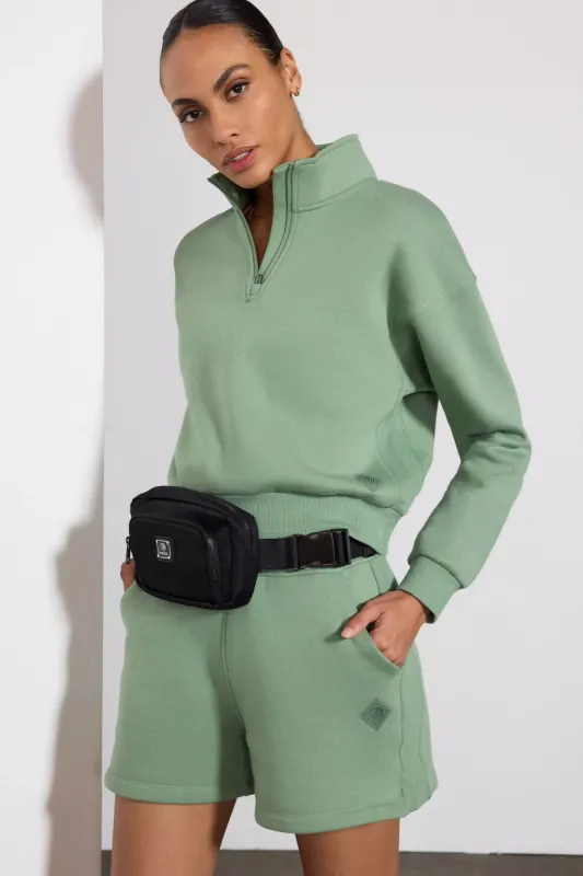 Comfort Fleece 1/4 Zip  - Hedge Green sold by MPG
