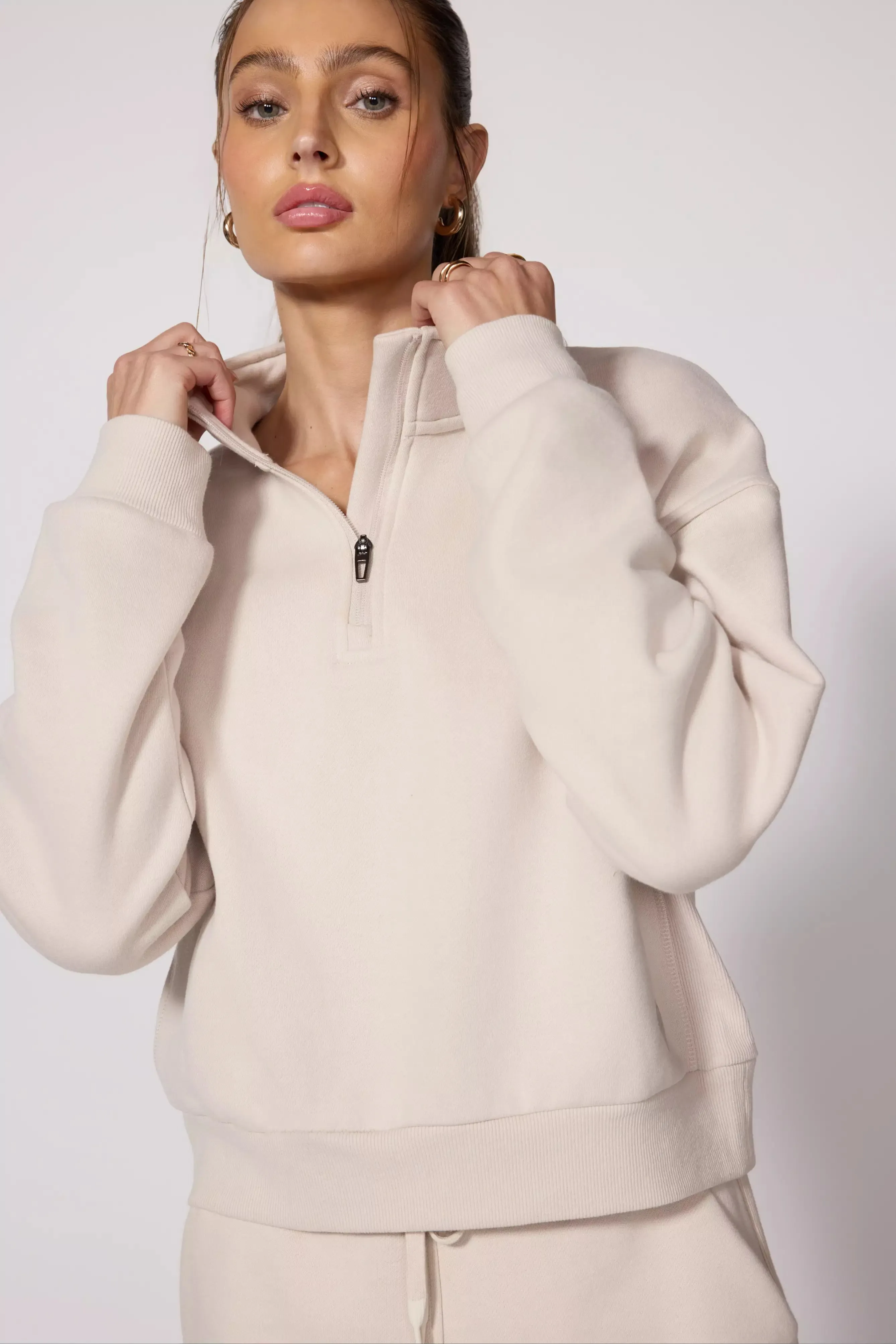 Comfort Fleece 1/4 Zip - Stone sold by MPG product image thumbnail 4