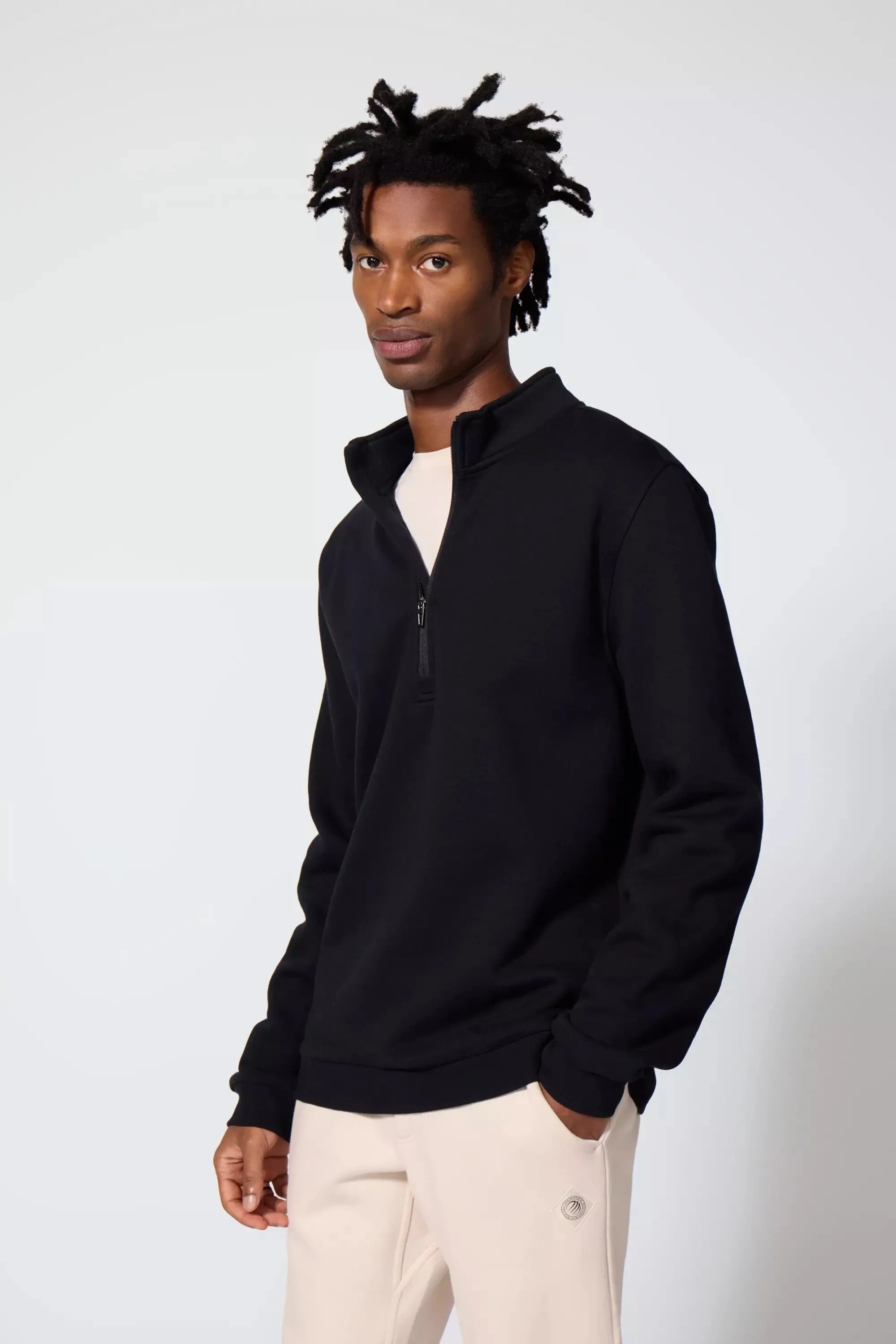 Comfort Men's Fleece 1/4 Zip - Black sold by MPG