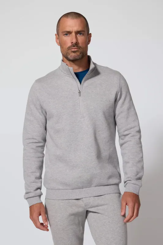 Comfort Men's Fleece 1/4 Zip  - Htr Concrete sold by MPG